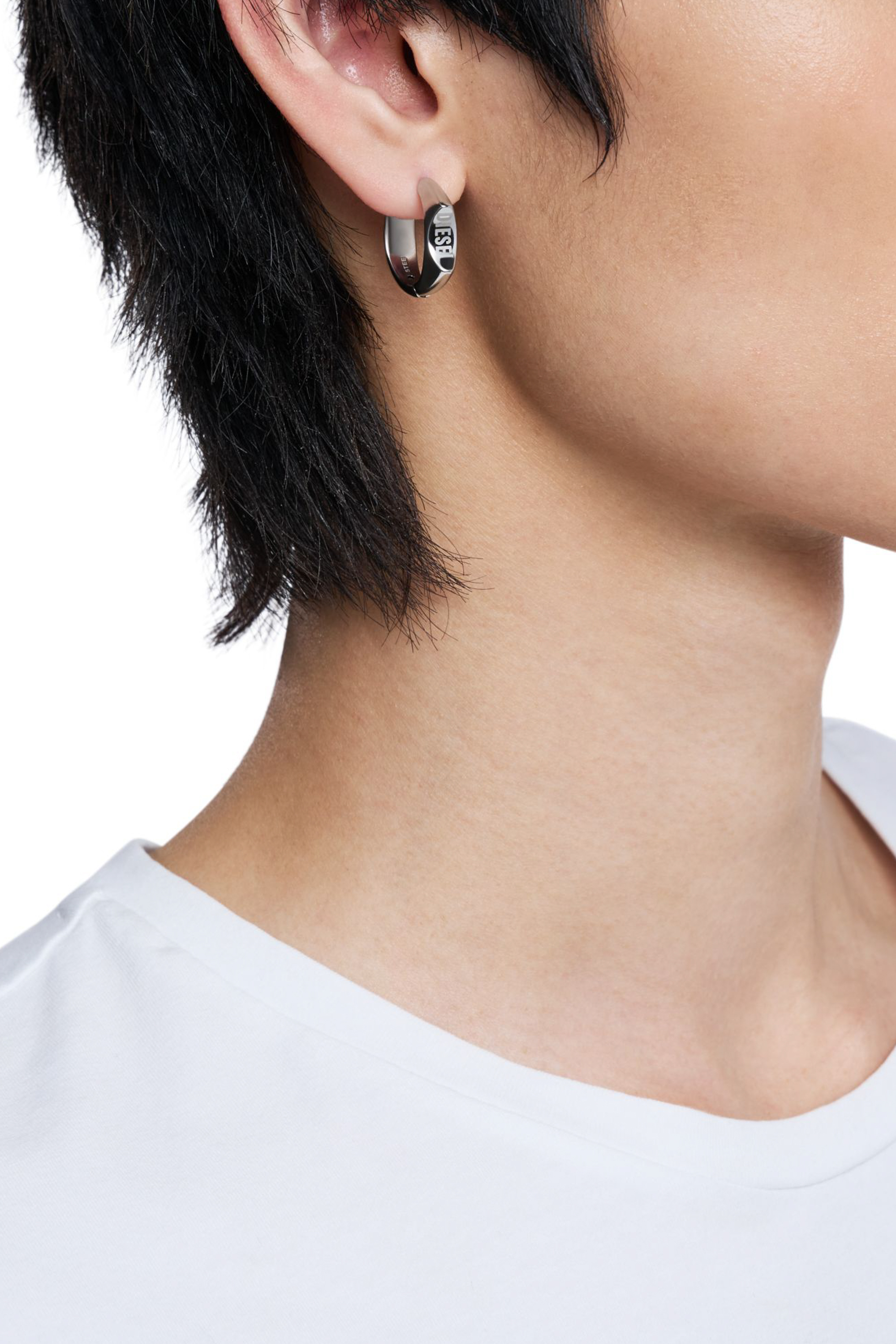 Diesel - DX1631040 JEWELLERY, Créole en acier inoxydable Mixte in Gris argenté - 4