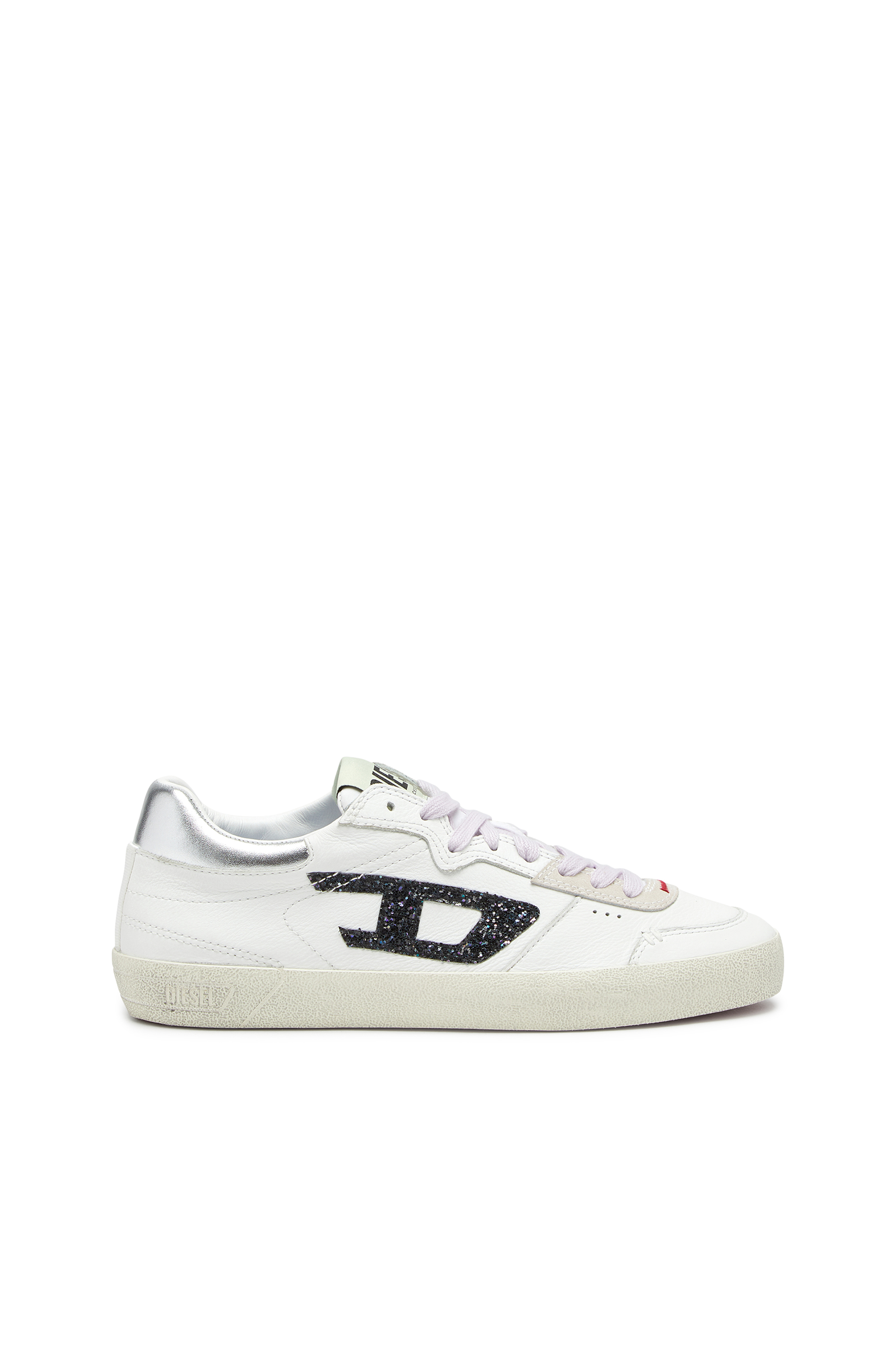 Diesel - S-LEROJI LOW W, S-Leroji-Sneakers en cuir avec logo pailleté Femme in Polychrome - 1