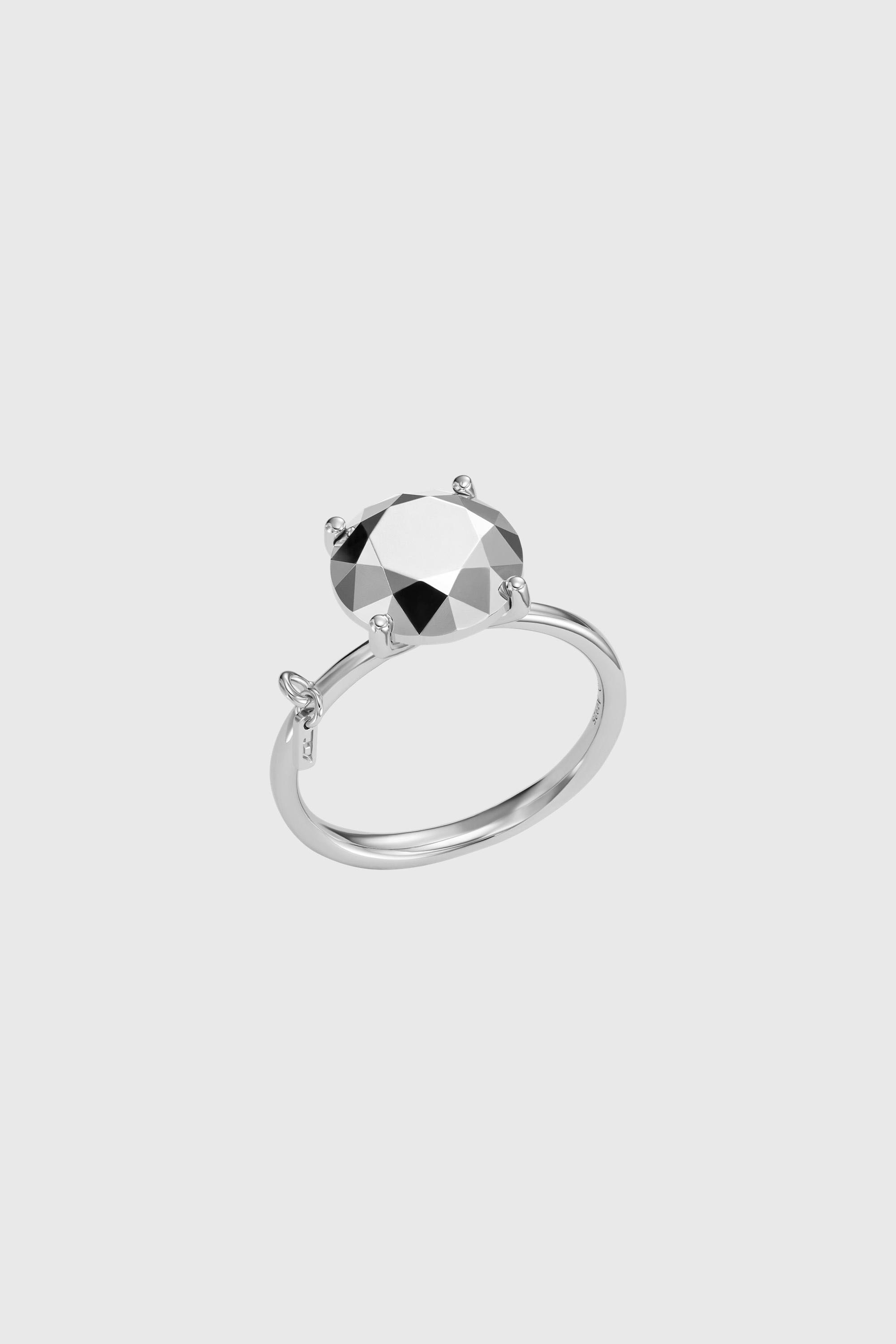 Diesel - DL1353040 STERLING SILVER JEWEL, Bague en argent sterling taille diamant Mixte in Gris argent&eacute; - 1