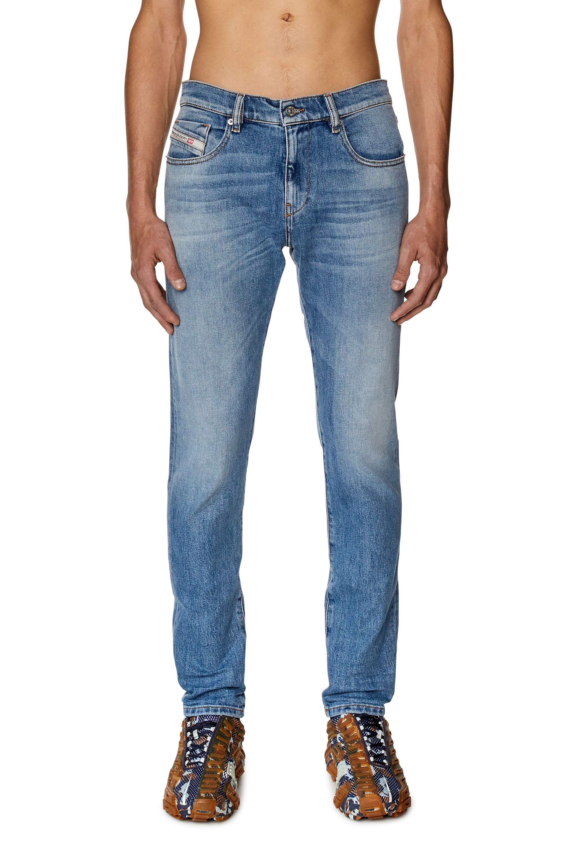 Diesel - Slim Jeans 2019 D-Strukt 09F81, Bleu moyen - Image 2
