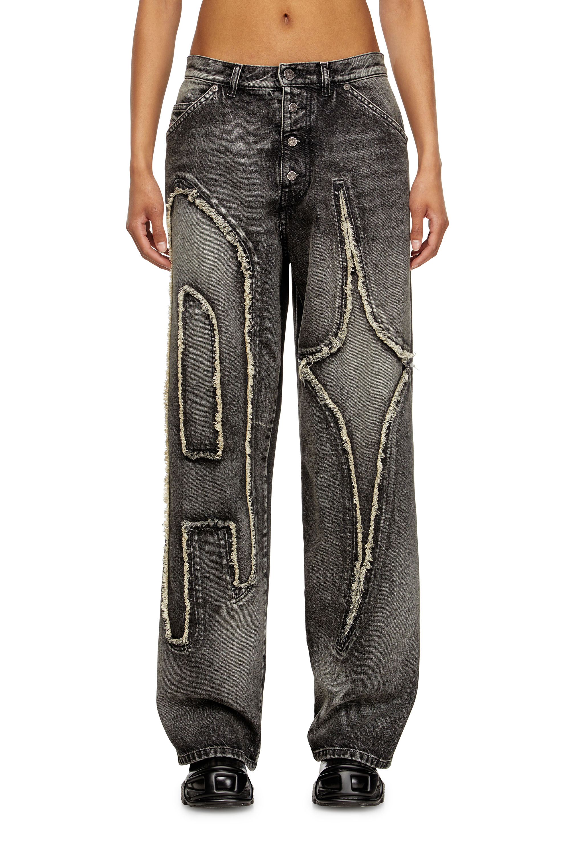 Diesel - Straight Jeans D-ThugClub 0BEBT Mixte, Noir/Gris foncé - Image 7