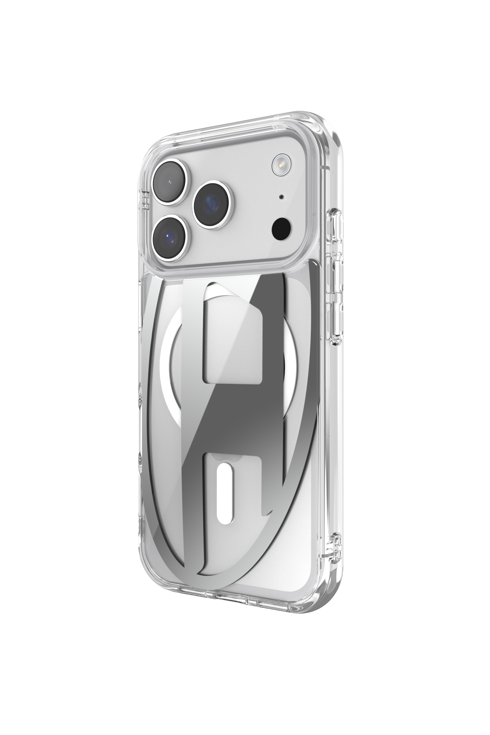 Diesel - 60413 AOP CASE, Étui métallique Oval D avec Magsafe pour iPhone 17 Pro Mixte in Gris - 4