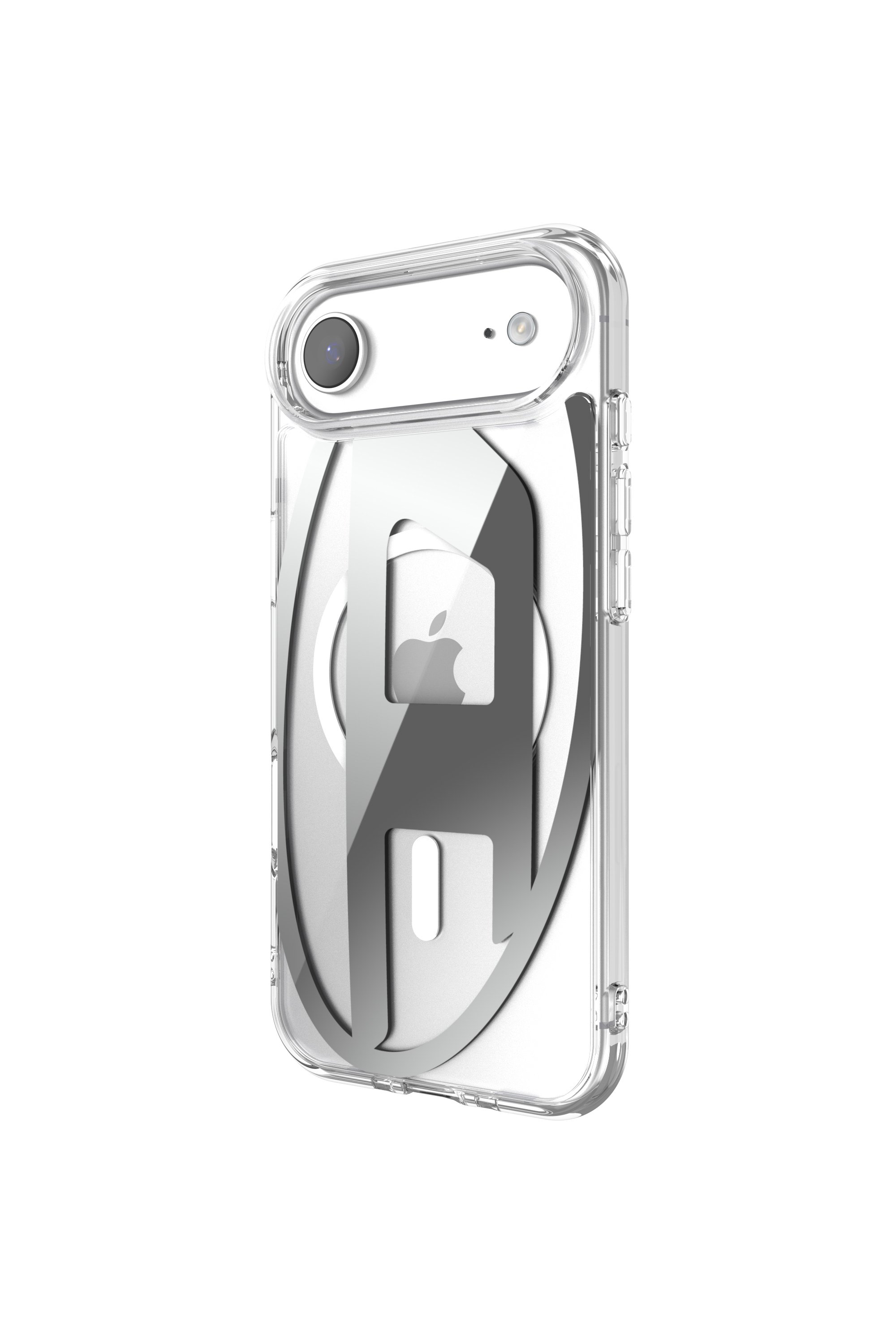 Diesel - 60412 AOP CASE, &Eacute;tui m&eacute;tallique Oval D avec Magsafe pour iPhone 17 Air Mixte in Gris - 4