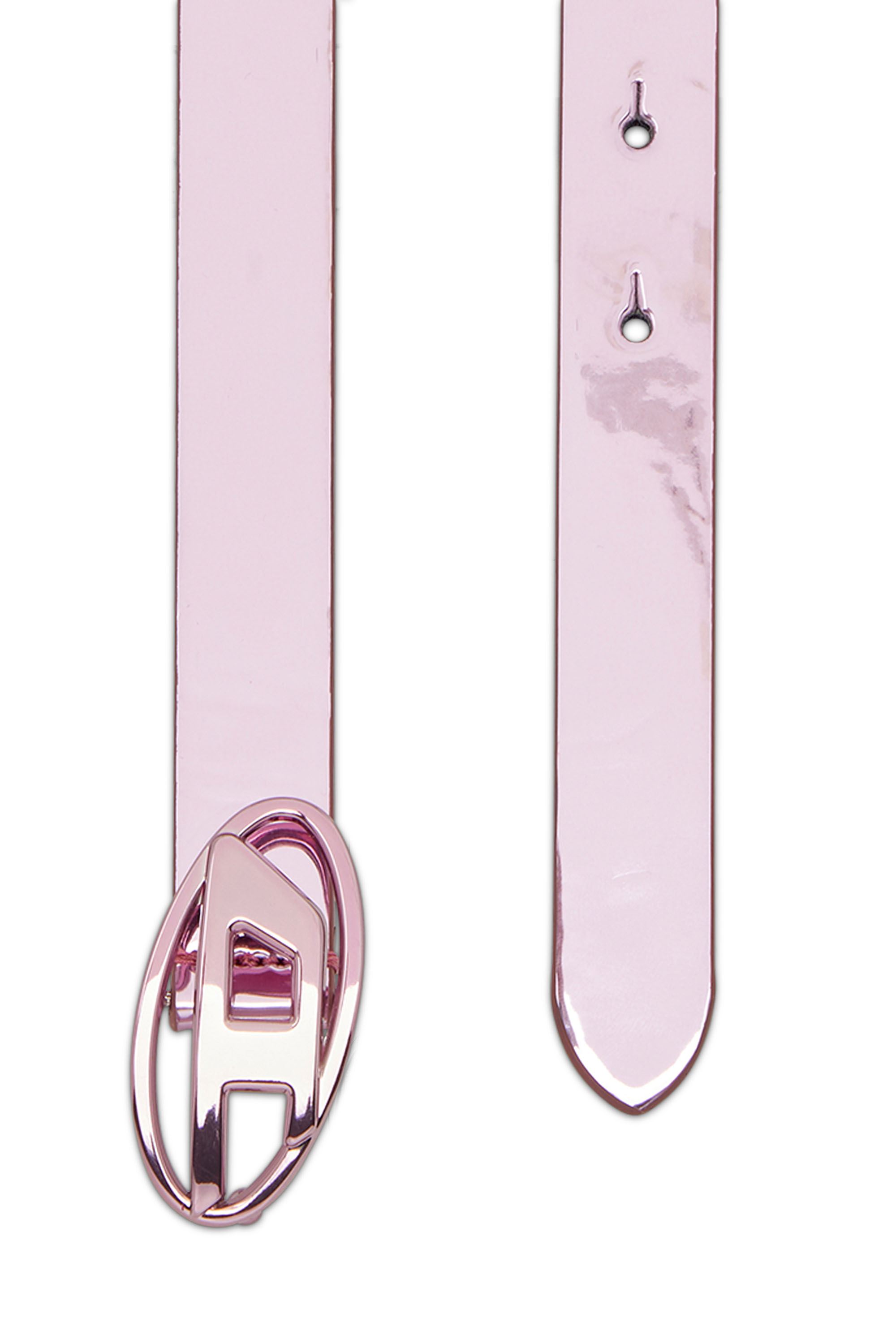 Diesel - B-1DR 20, Ceinture 2 cm slim m&eacute;tallis&eacute;e Femme in Rose - 2
