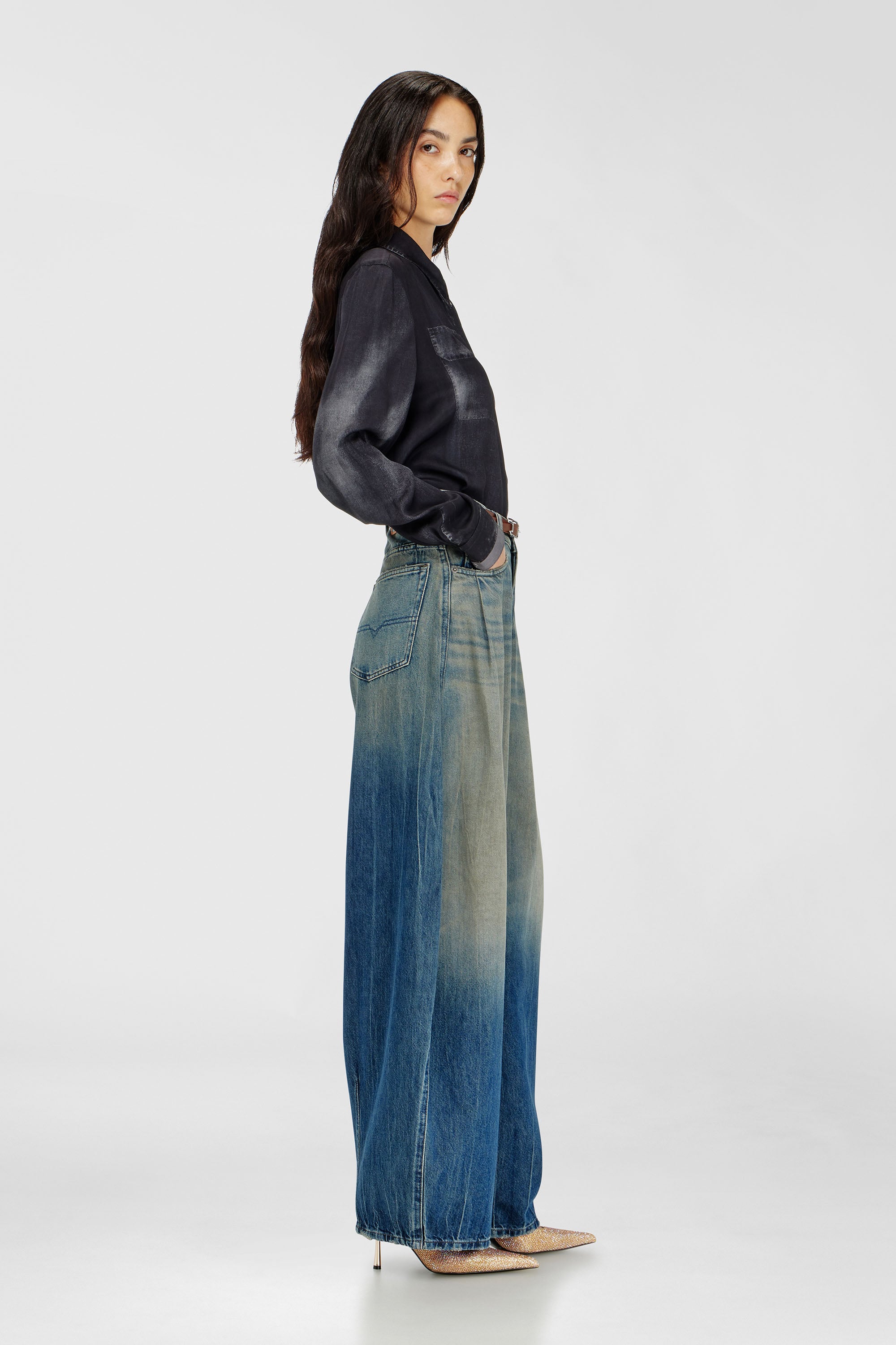 Diesel - Relaxed Jeans 1987 D-Khelz 09Q72 Femme, Bleu Fonc&eacute; - Image 1
