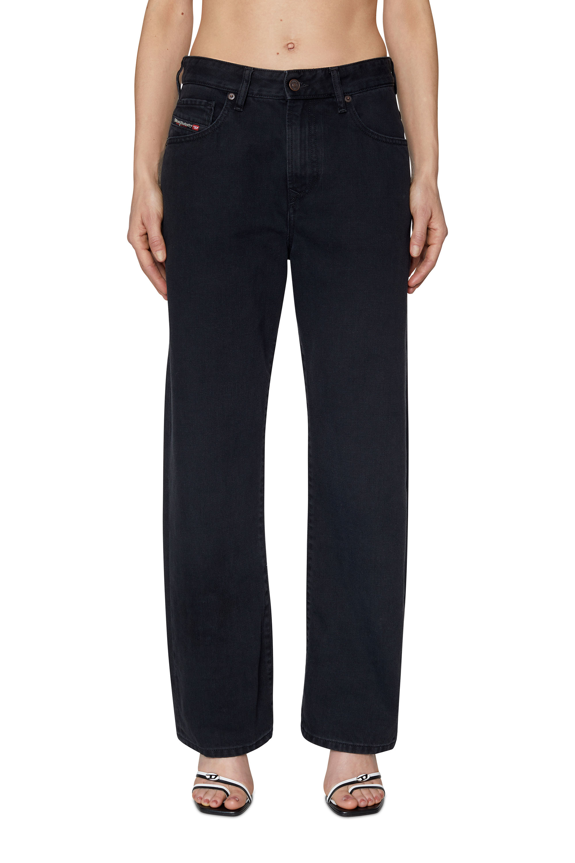 Diesel - Straight Jeans 1999 D-Reggy Z09RL Femme, Noir/Gris fonc&eacute; - Image 3