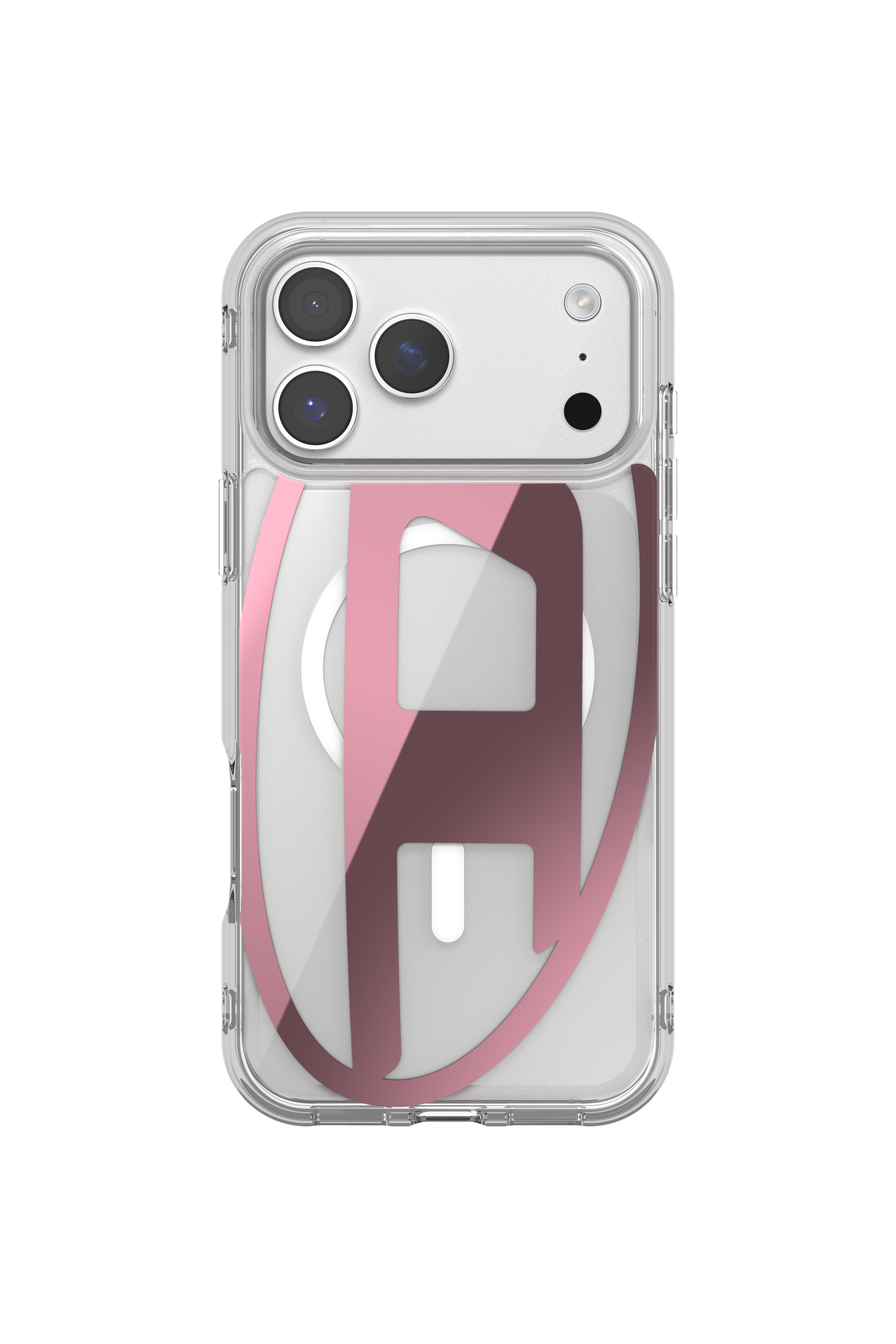 Diesel - 60422 AOP CASE, Étui métallique Oval D avec Magsafe pour iPhone 17 Pro Max Mixte in Rose - 2
