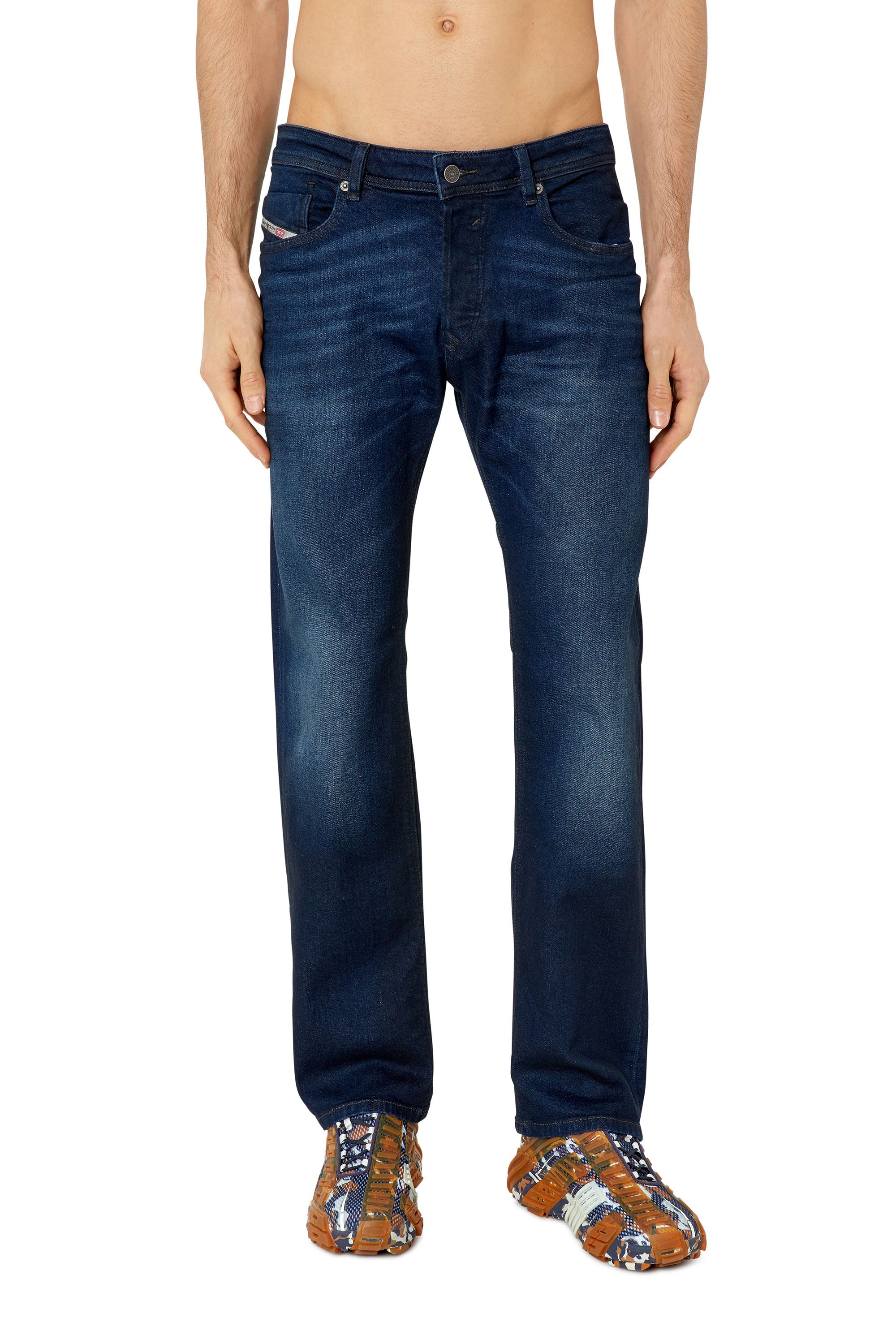 Diesel - Waykee E814W Straight Jeans, Bleu moyen - Image 1