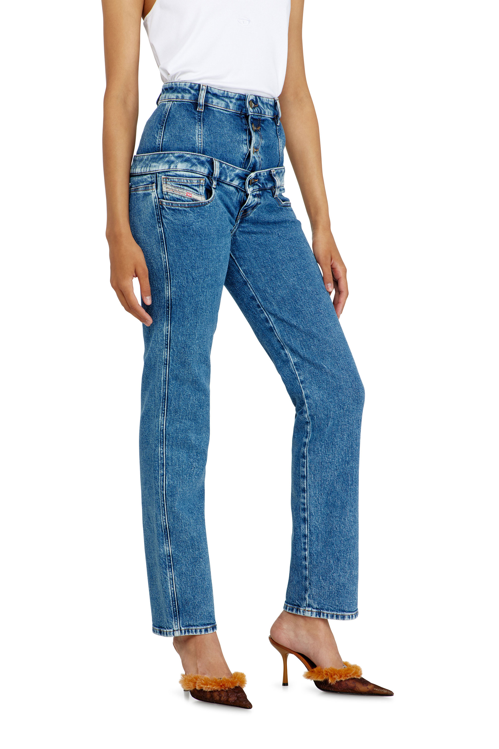 Diesel - Slim Jeans D-Fynora 007EU Femme, Bleu moyen - Image 7