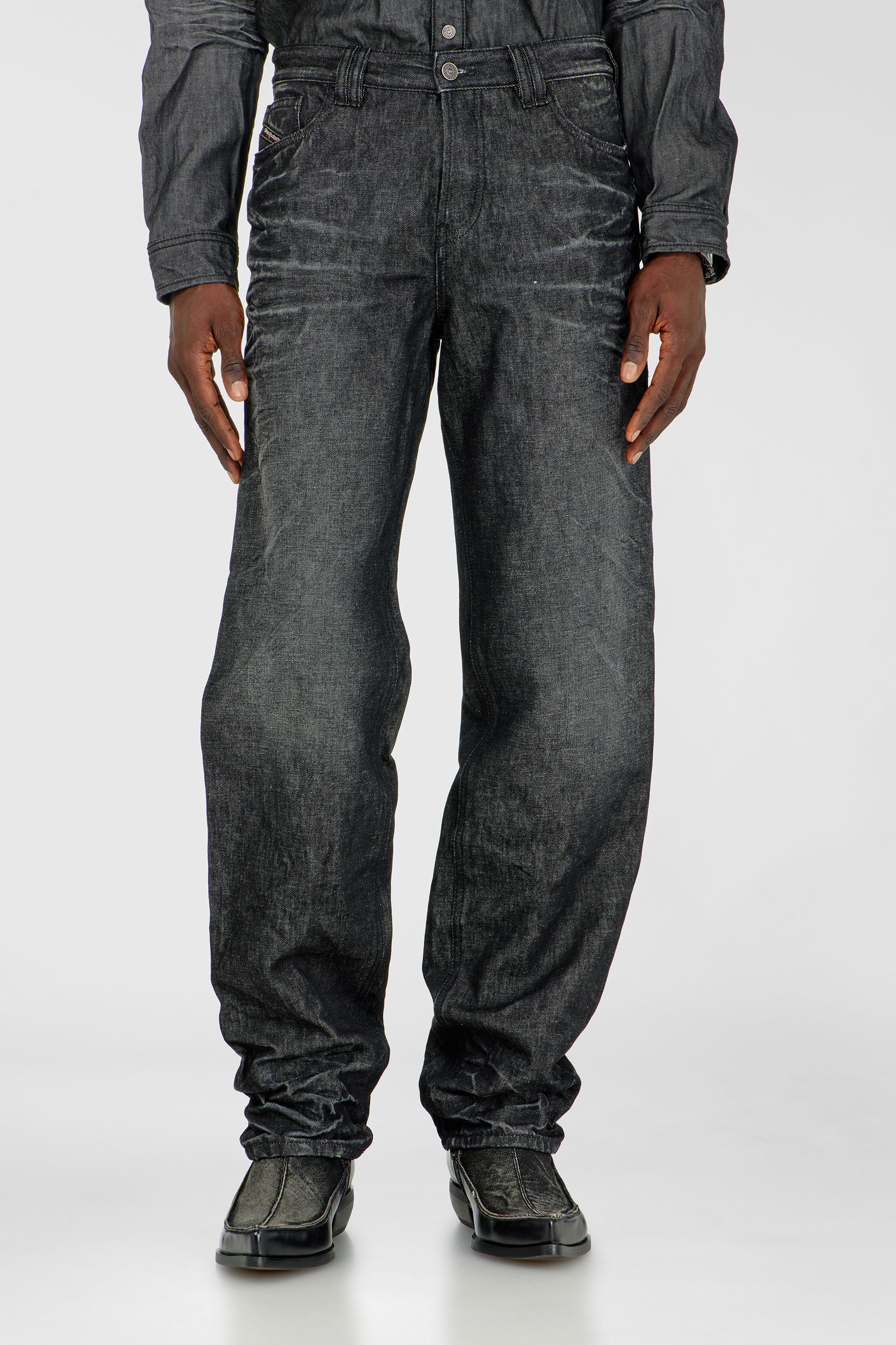 Diesel - Regular Jeans 1991 D-Voeed 09R39 Homme, Noir/Gris fonc&eacute; - Image 4