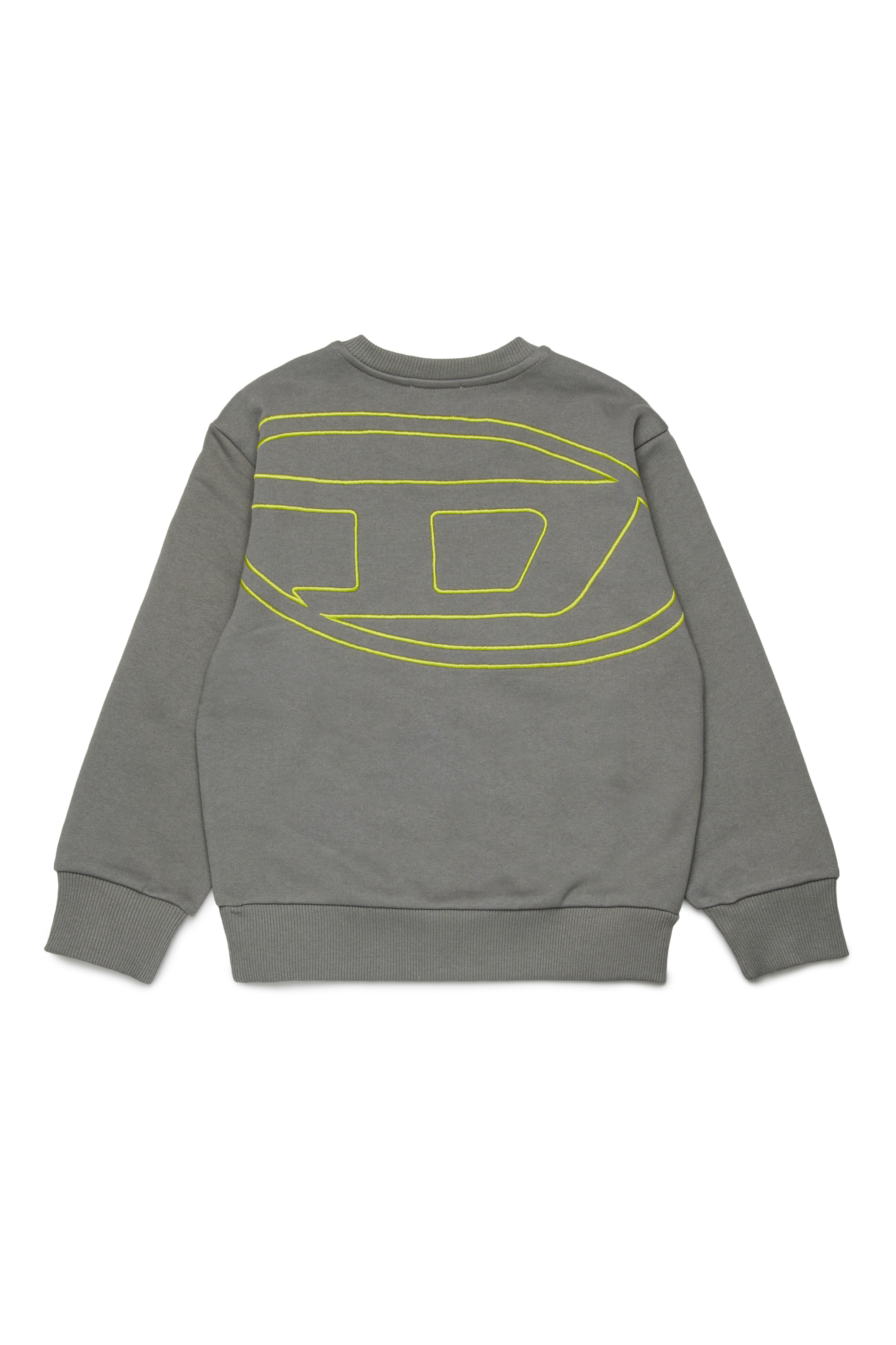Diesel - SROBMEGOVALD OVER, Sweat-shirt avec mega broderie Oval D Homme in Gris - 2