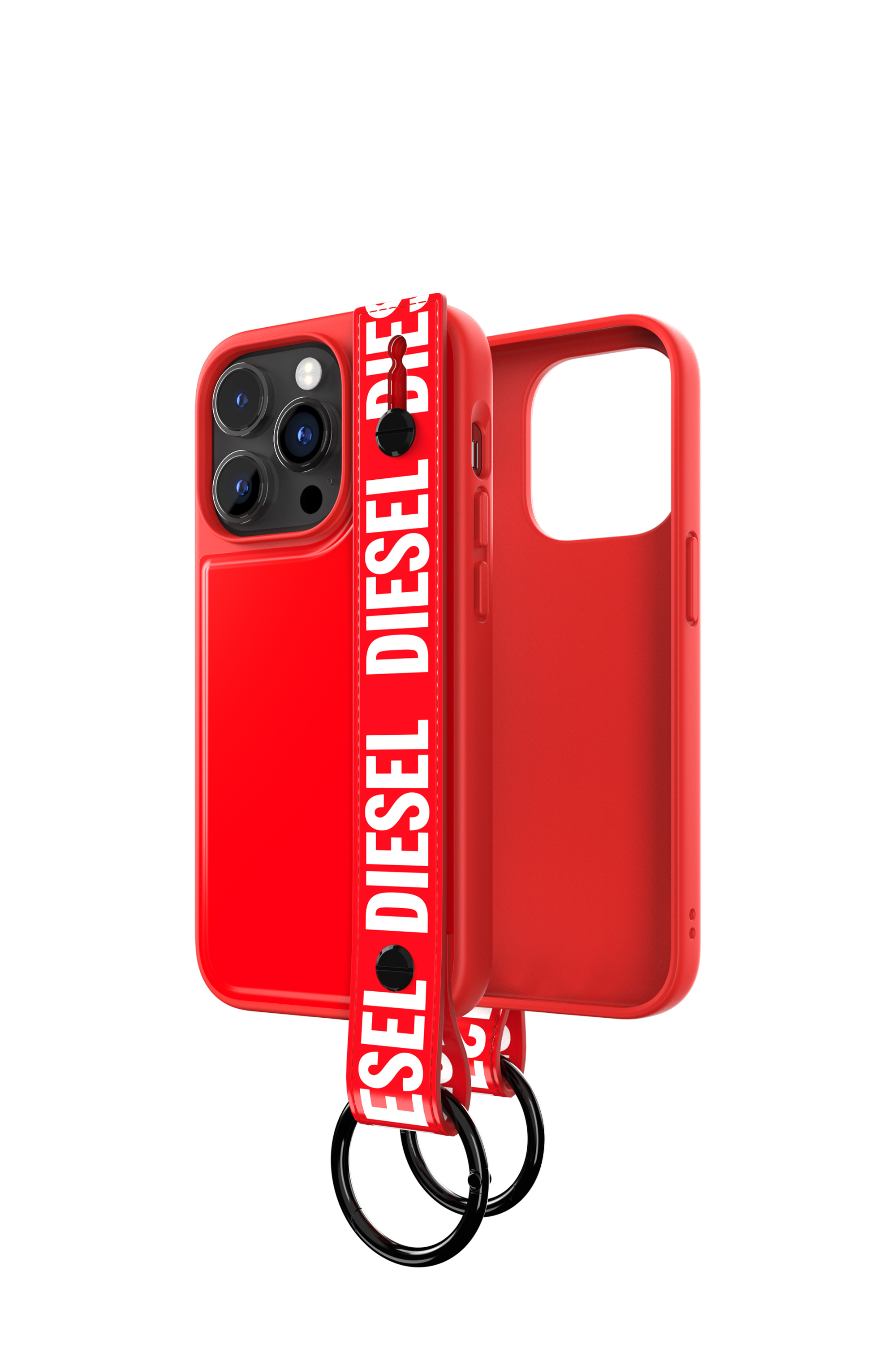 Diesel - 50287 MOULDED CASE, Coque avec bande r&eacute;tractable pur iPhone 14 Pro Mixte in Rouge - 1