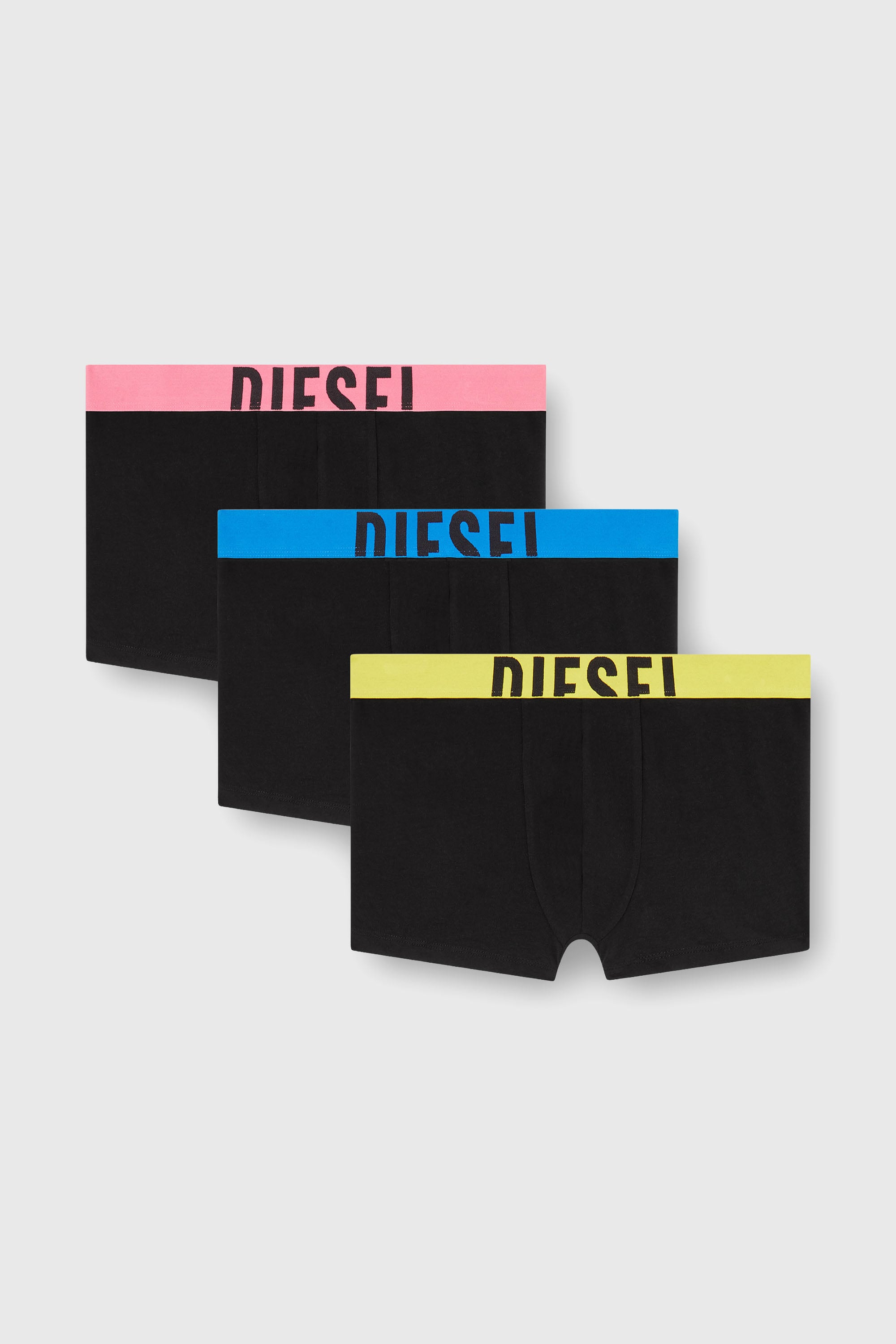 Diesel - DAMIEN-D-POP-3PACK-40, Lot de trois boxers en coton stretch Homme in Noir - 1