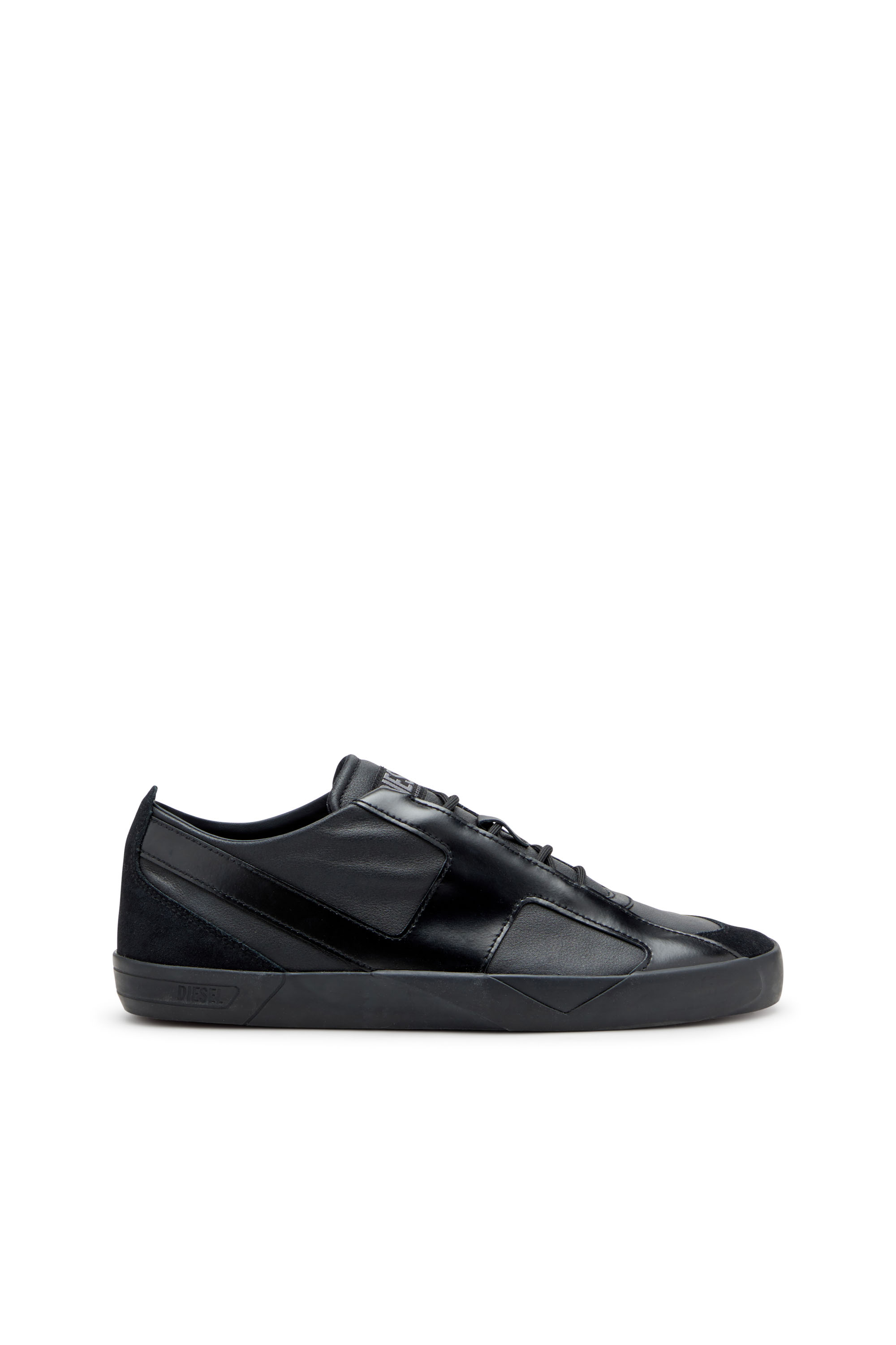 Diesel - S-SLANTE-D LOW, S-Slante-D-Baskets en daim et cuir avec logo D Homme in Noir - 1