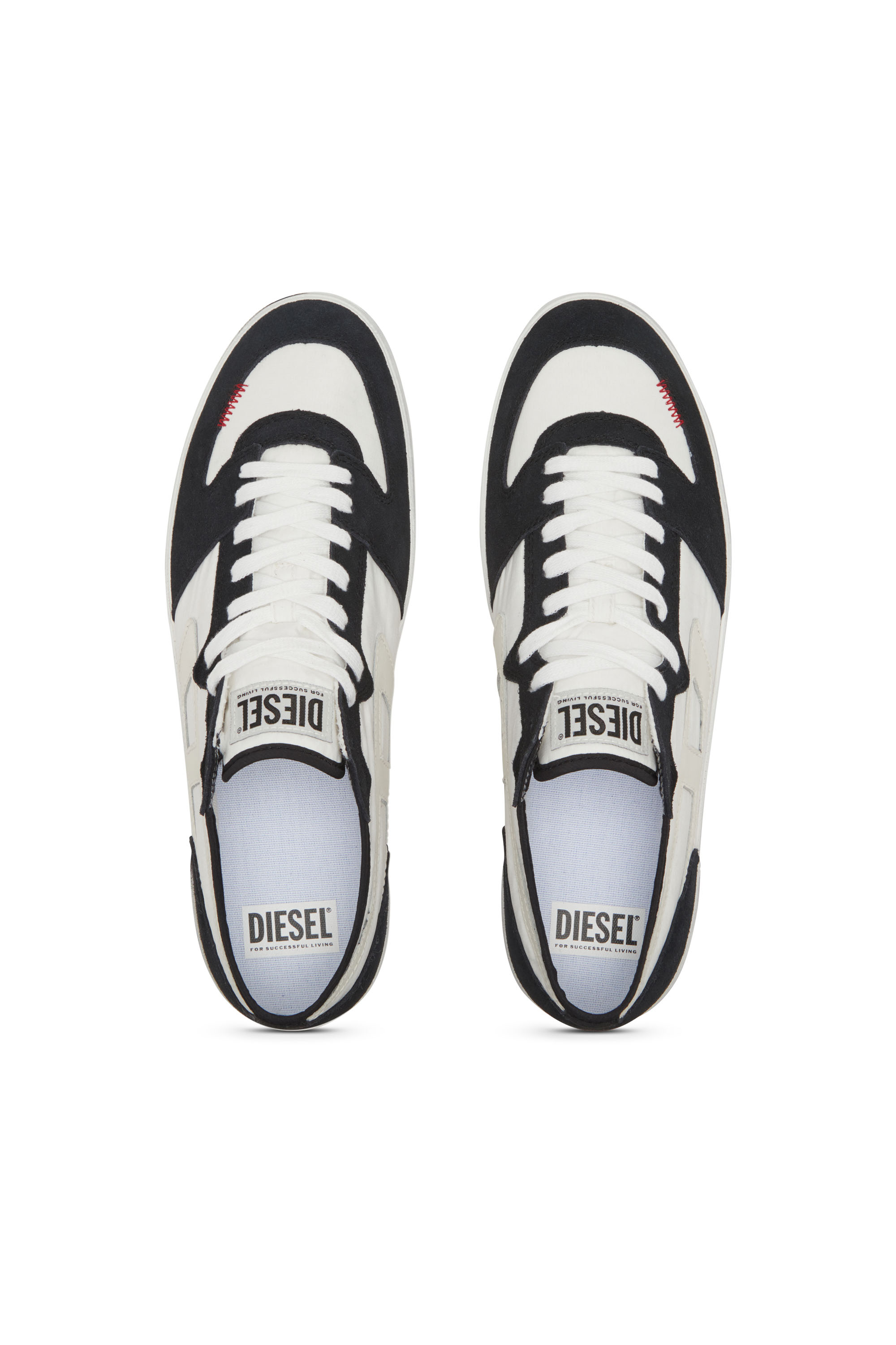 Diesel - S-LEROJI D-1 LOW, S-Leroji D-Sneakers en ripstop matelassé et cuir suédé Homme in Polychrome - 6