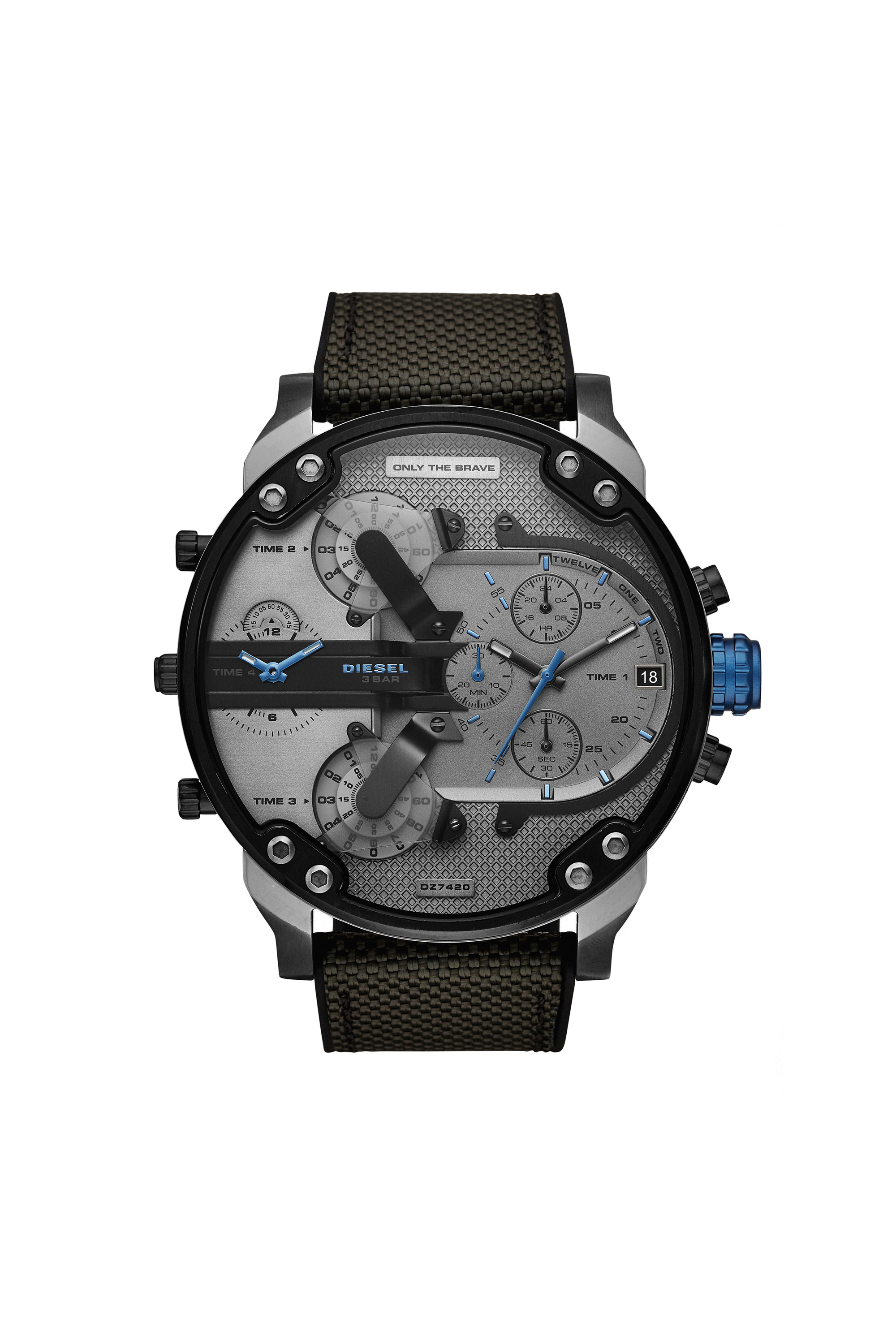 Diesel - DZ7420, Mr. Daddy 2.0 montre chronographe en silicone Homme in Noir - 1
