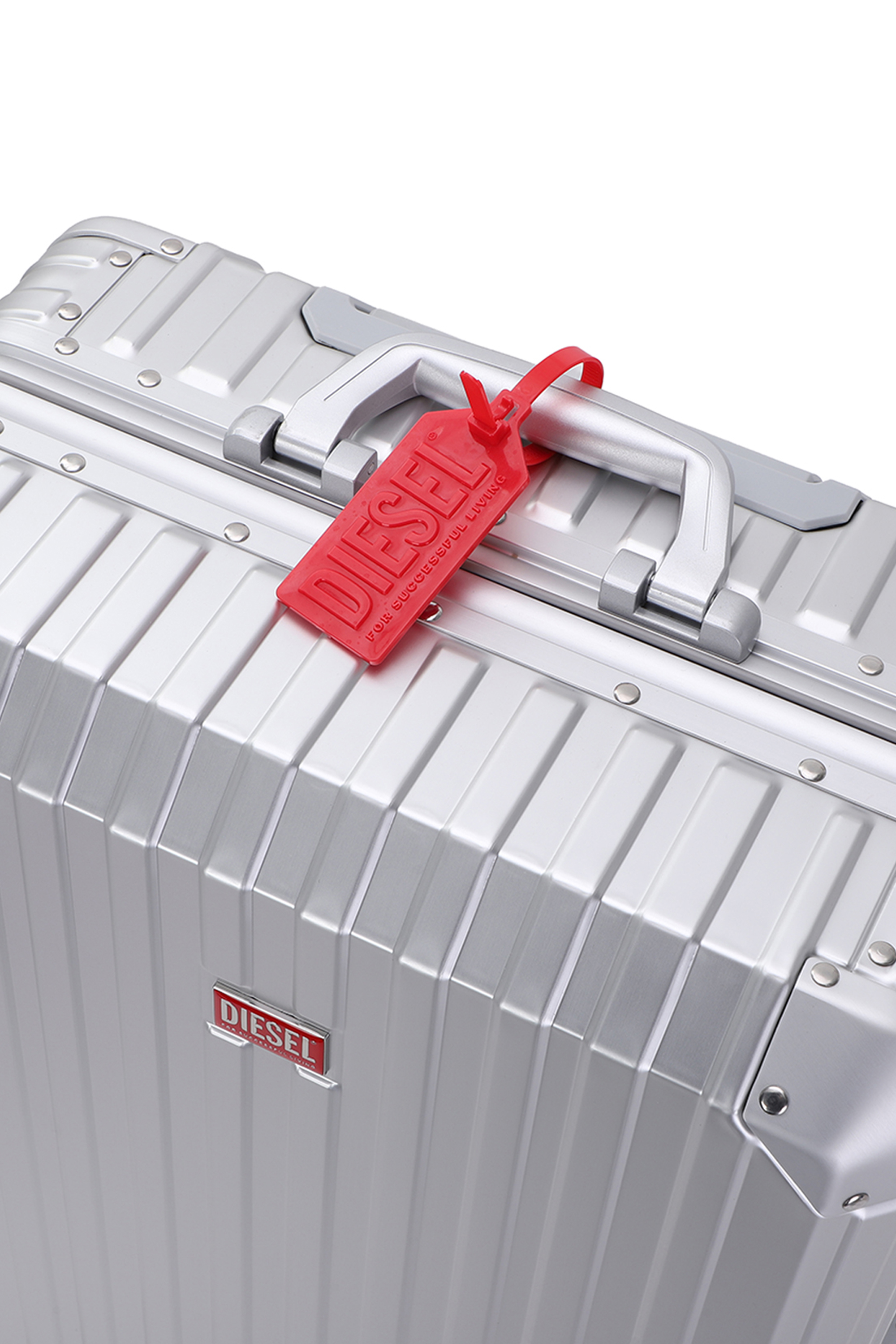 Diesel - DIESEL ALUMINUM TROLLEY- DSL002, Valise en aluminium taille M Mixte in Gris argent&eacute; - 2