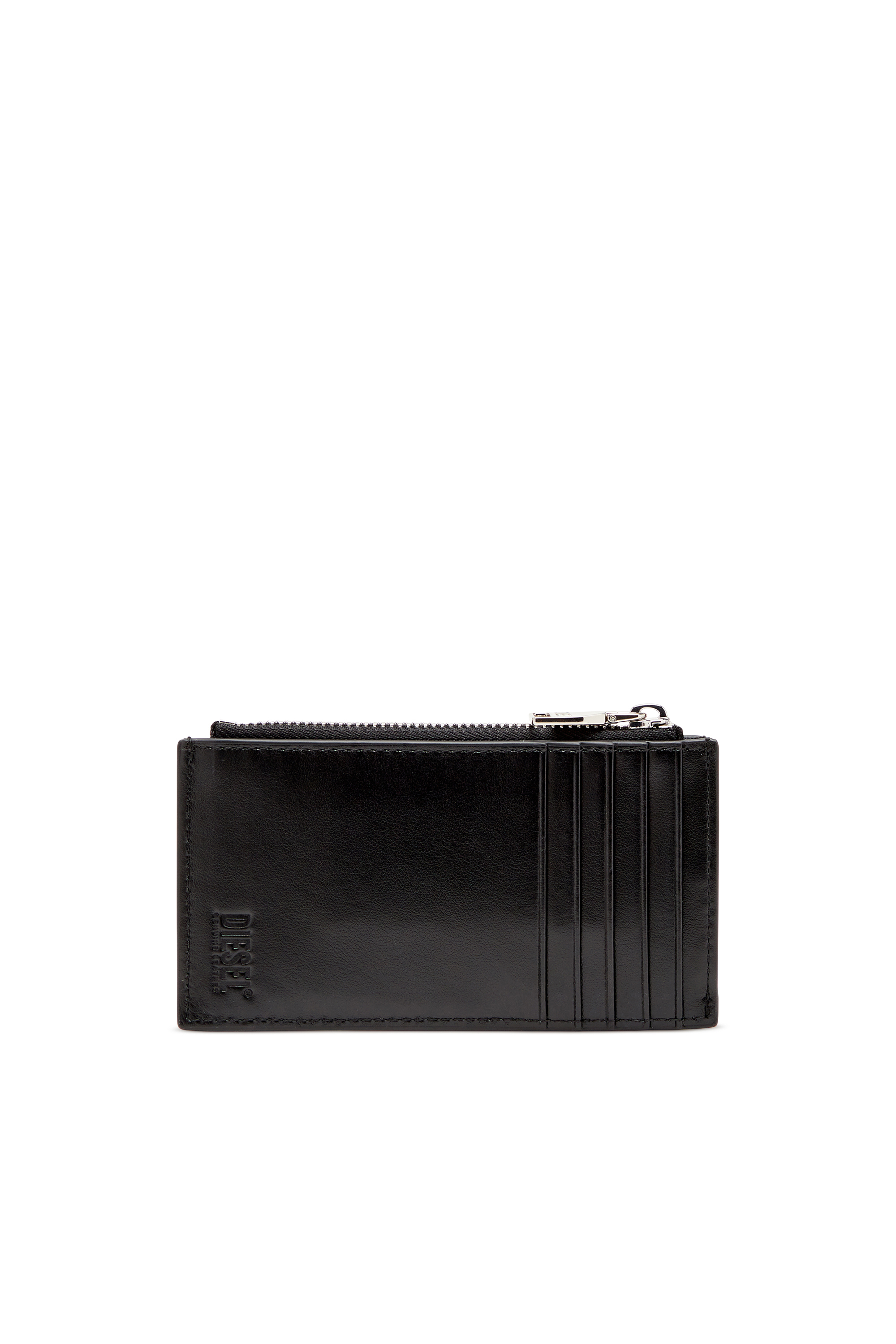 Diesel - 1DR CARD HOLDER III, Porte-cartes plat en cuir nappa Femme in Noir - 2