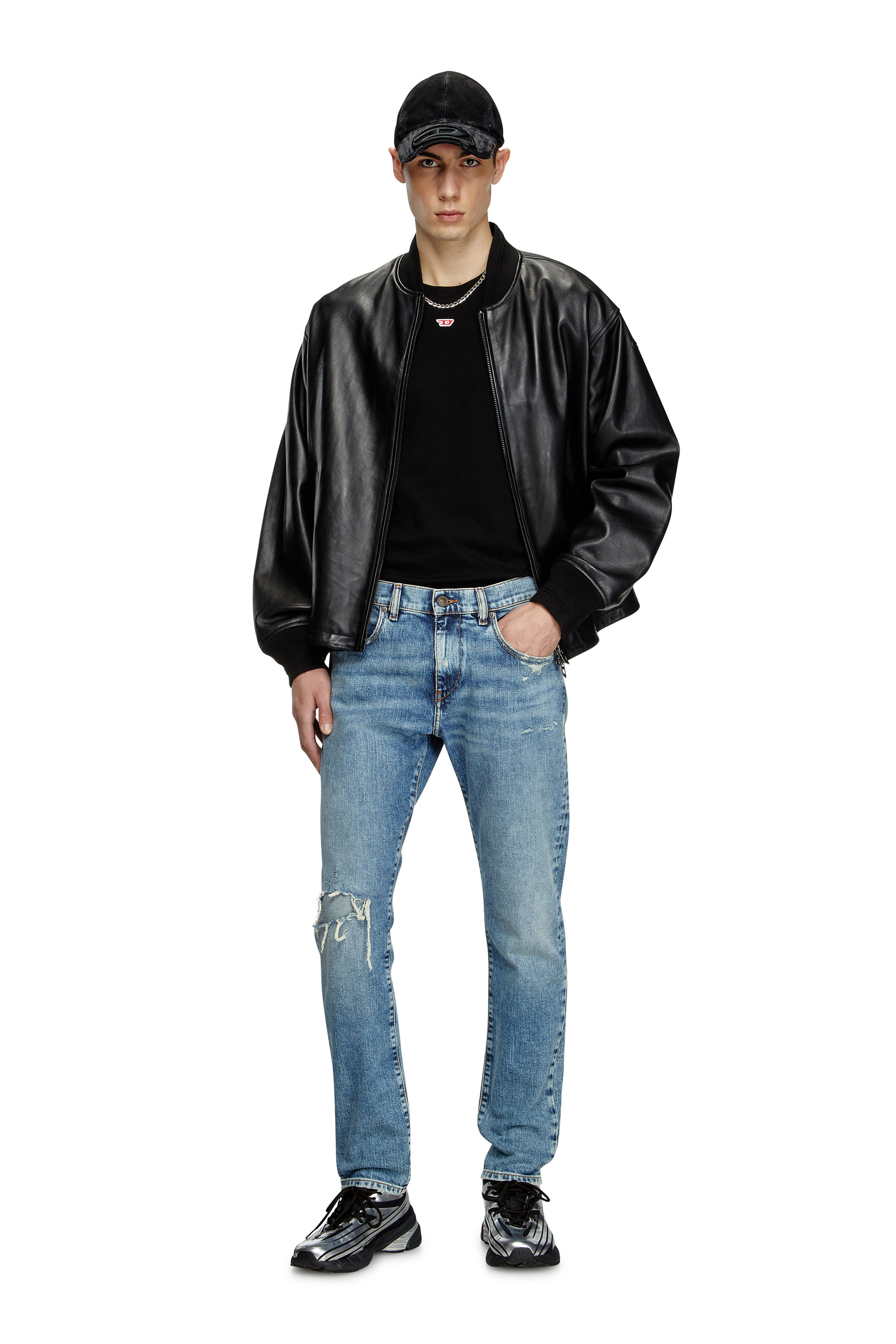 Diesel - Slim Jeans 2019 D-Strukt 09L34 Homme, Bleu Clair - Image 1