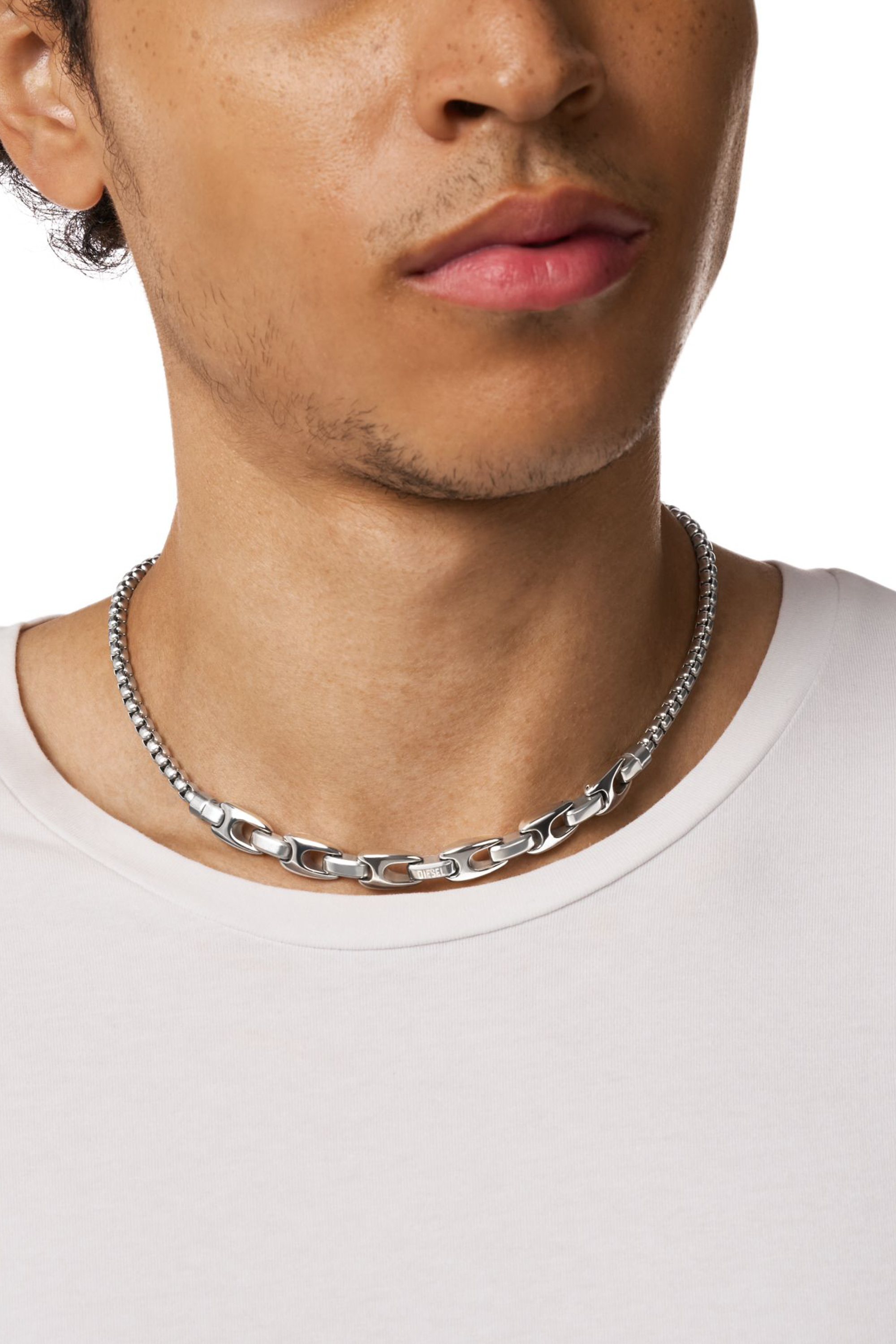 Diesel - DX1650040 JEWELLERY, Boucles d'oreilles pendantes en acier inoxydable Mixte in Gris argenté - 4