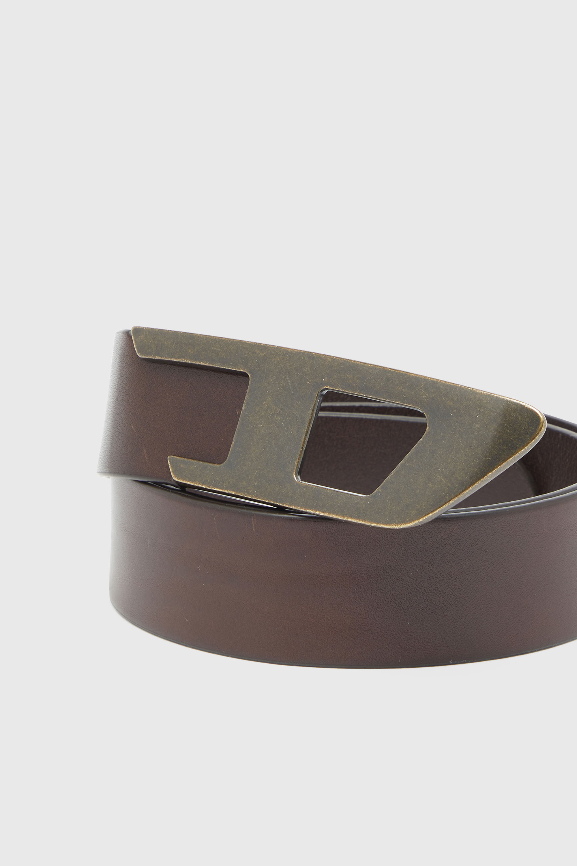 Diesel - B-D LOGO 2.0 40, Ceinture 4 cm en cuir avec boucle D en m&eacute;tal Mixte in Marron - 3