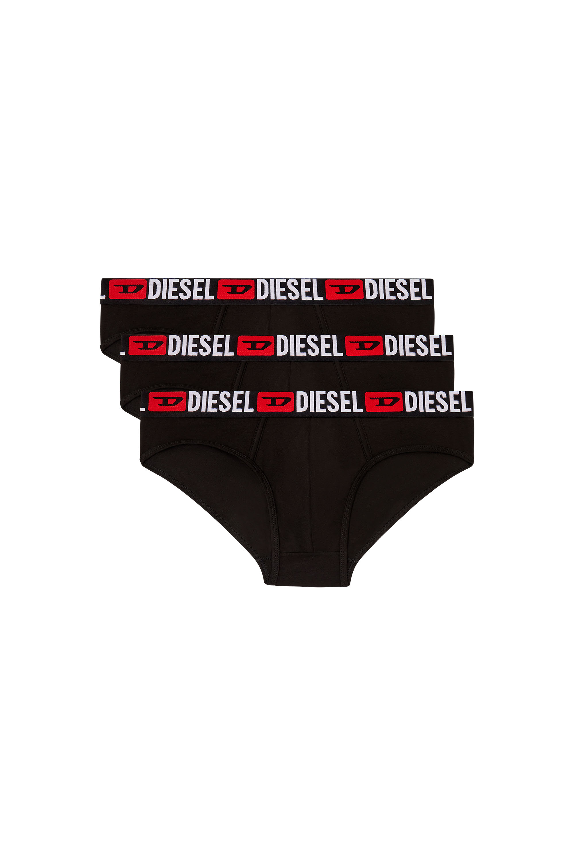 Diesel - UMBR-ANDRETHREEPACK, Lot de trois slips unis Homme in Noir - 1