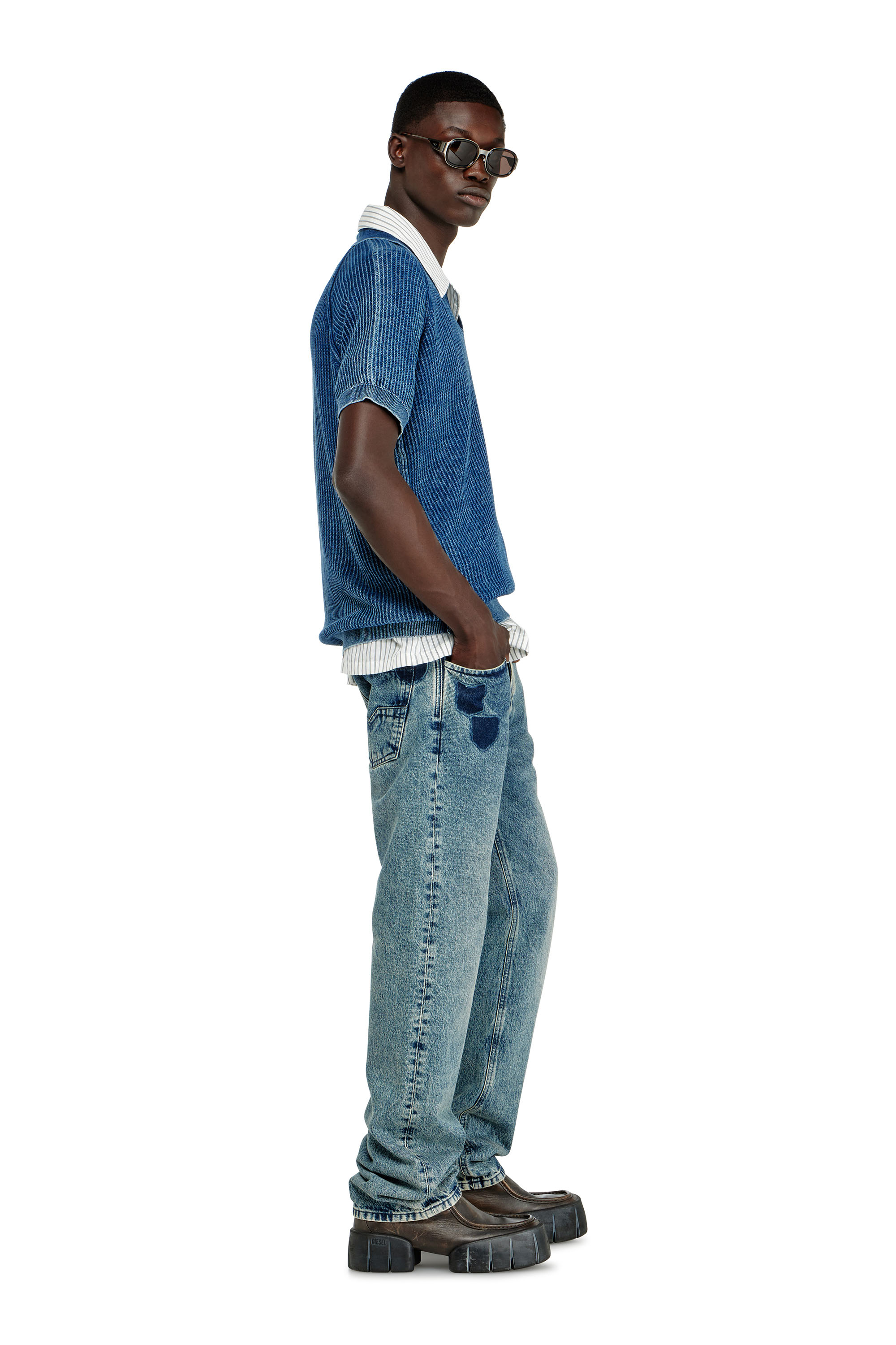 Diesel - Regular Jeans 1985 Larkee 0IFBV Homme, Bleu moyen - Image 3