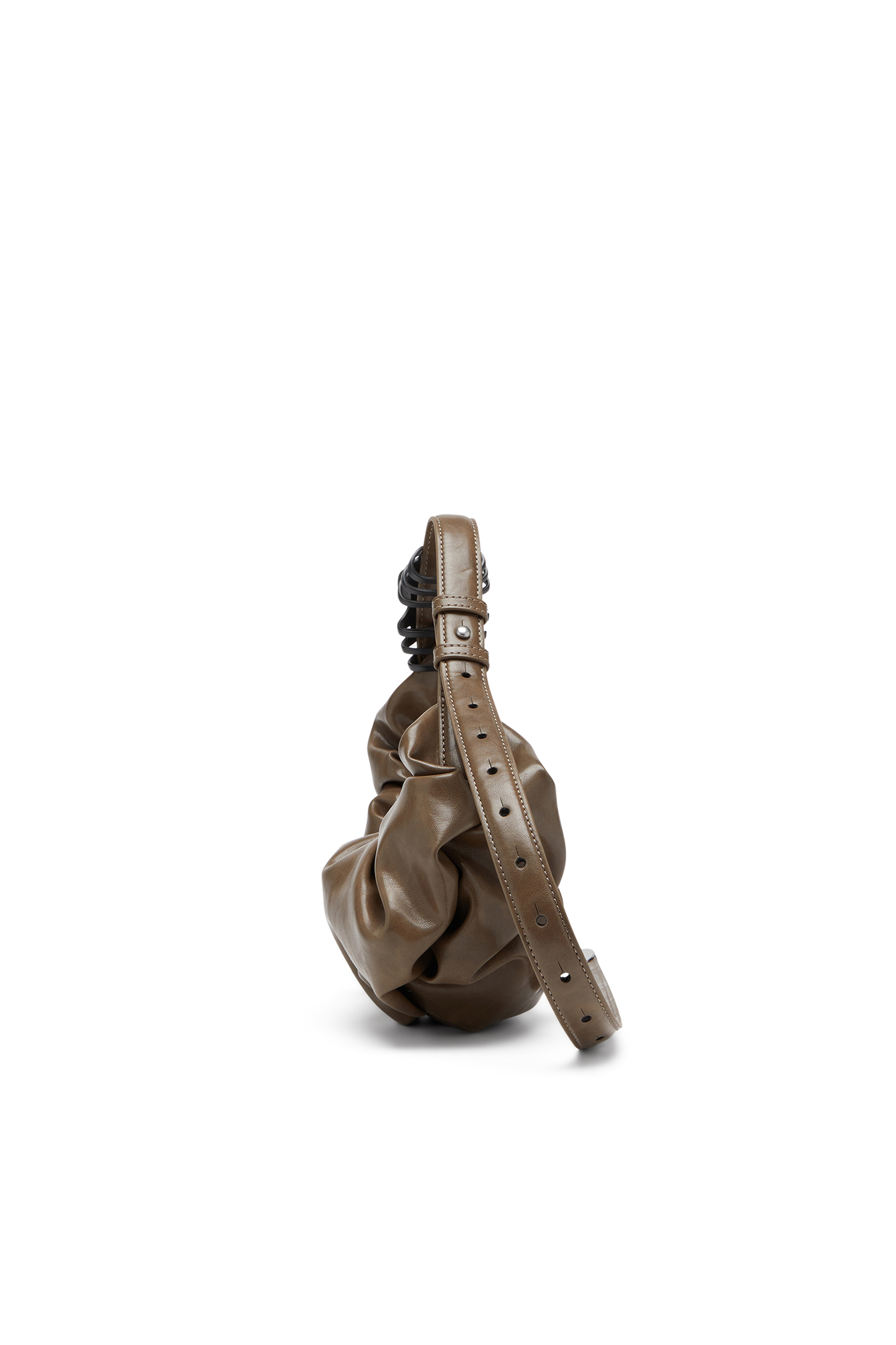 Diesel - GRAB-D HOBO S, Grab-D-Sac hobo &agrave; bandouli&egrave;re effet ceinture Femme in Marron - 4