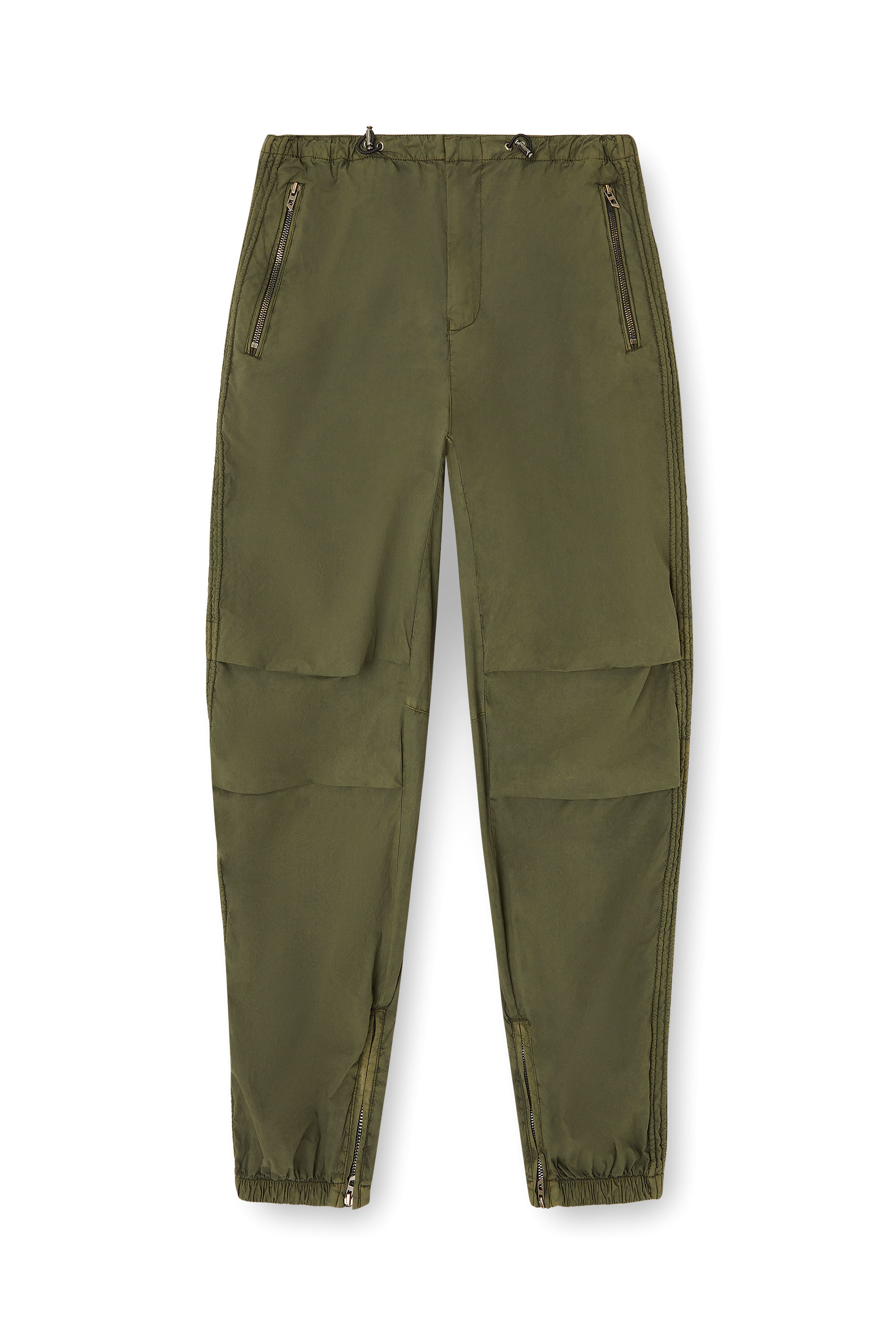 Diesel - P-STITCH, Pantalon cargo en coton avec bandes latérales Homme in Vert - 3