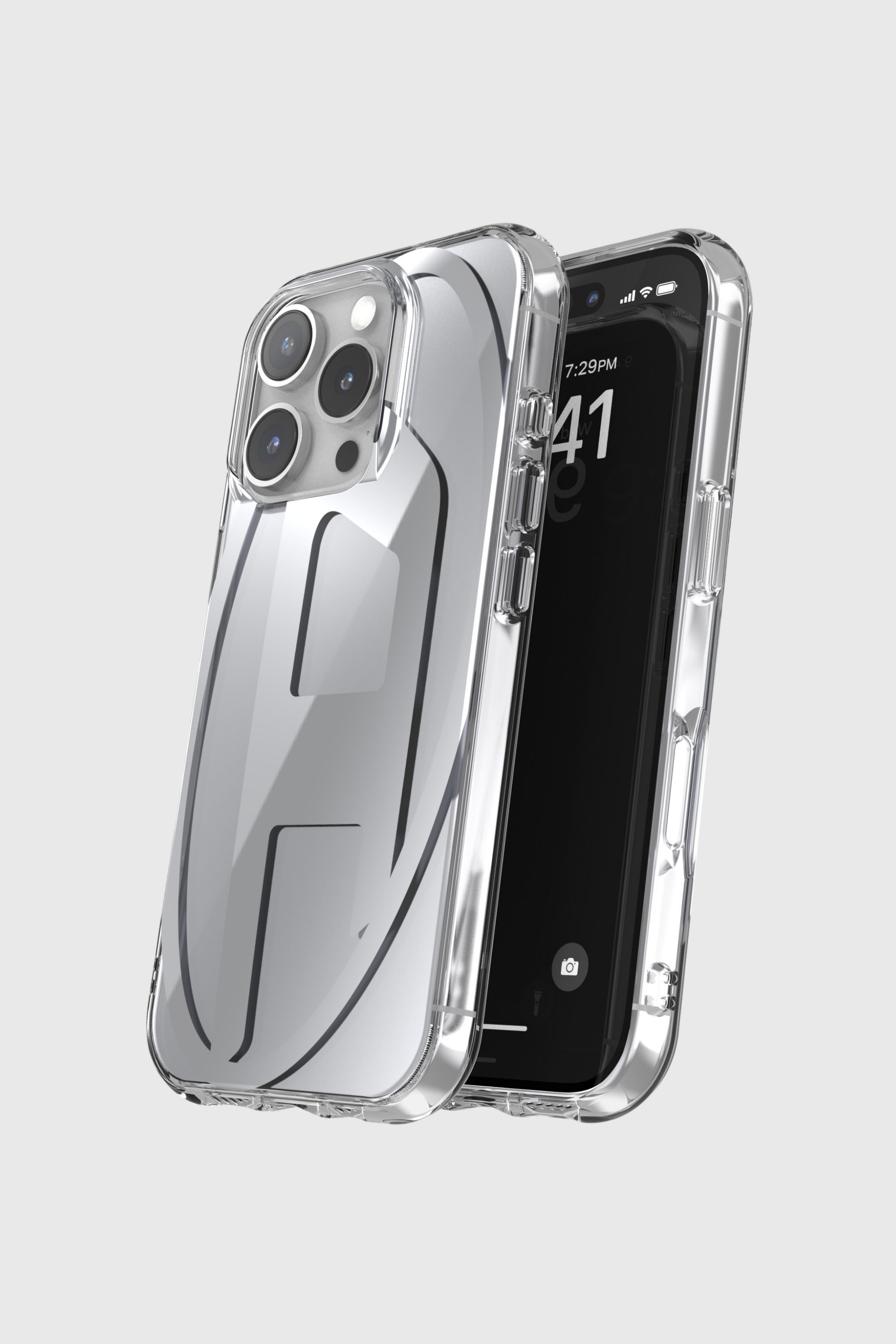 Diesel - 60160 AOP CASE, Coque miroir pour l'iP 16 Pro Mixte in Gris - 4