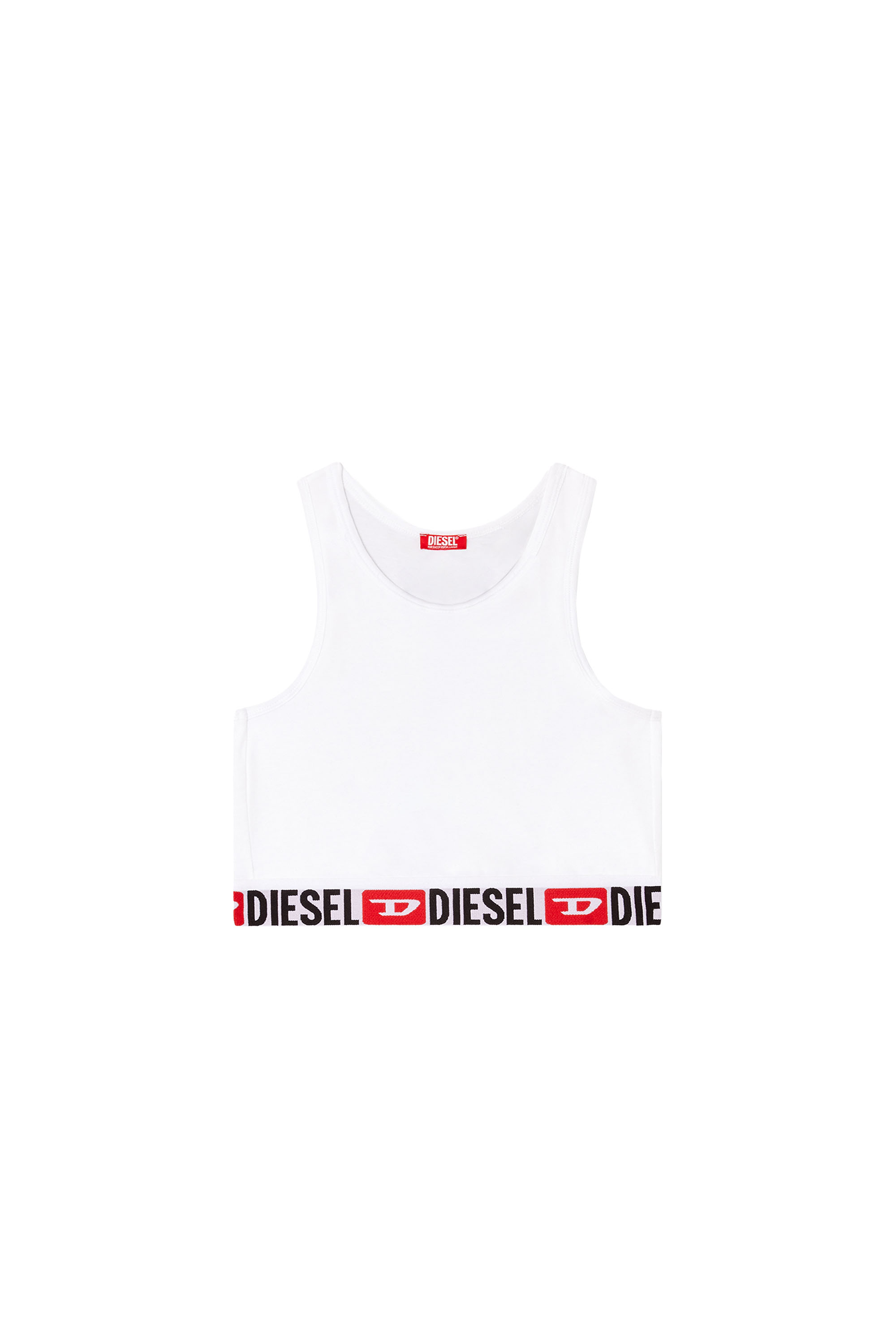 Diesel - SANDRA-D-CORE, Soutien-gorge sport avec bande à logo Femme in Blanc - 2