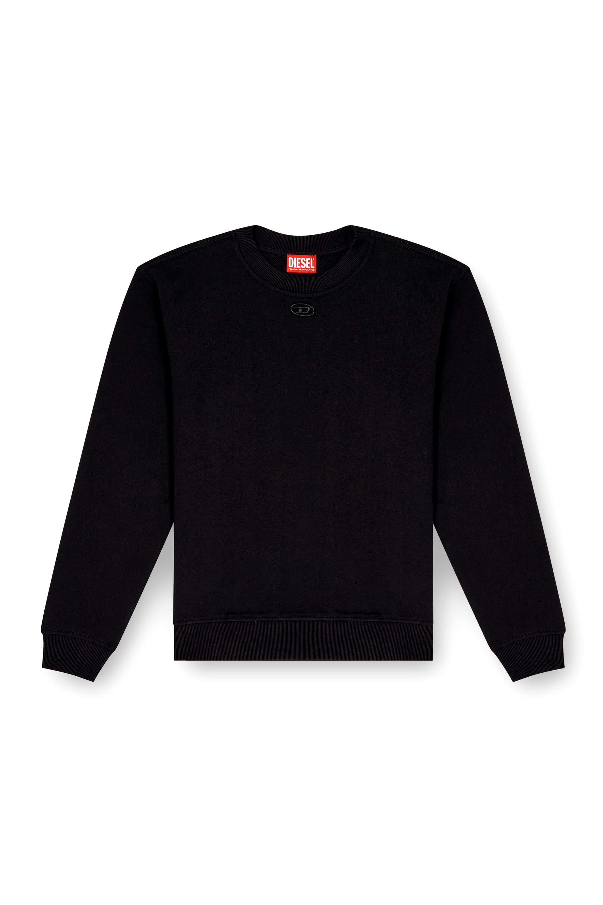 Diesel - F-NORMY-OD, Sweat-shirt en coton avec broderie Oval D Femme in Noir - 3