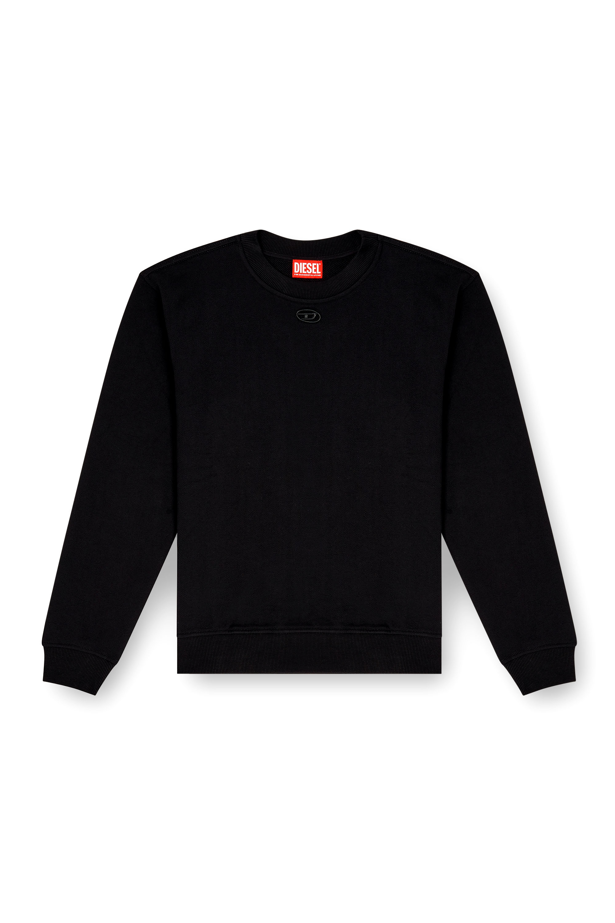 Diesel - F-NORMY-OD, Sweat-shirt en coton avec broderie Oval D Femme in Noir - 2