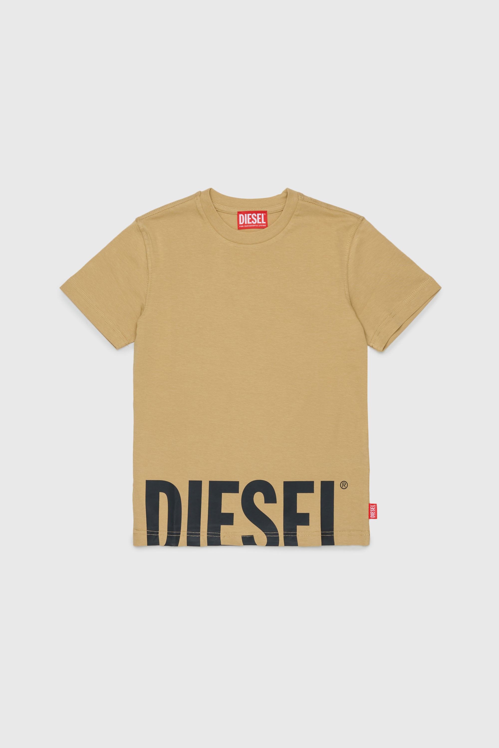 Diesel - TPRES, T-shirt avec logo d&eacute;coup&eacute; Homme in Marron - 1