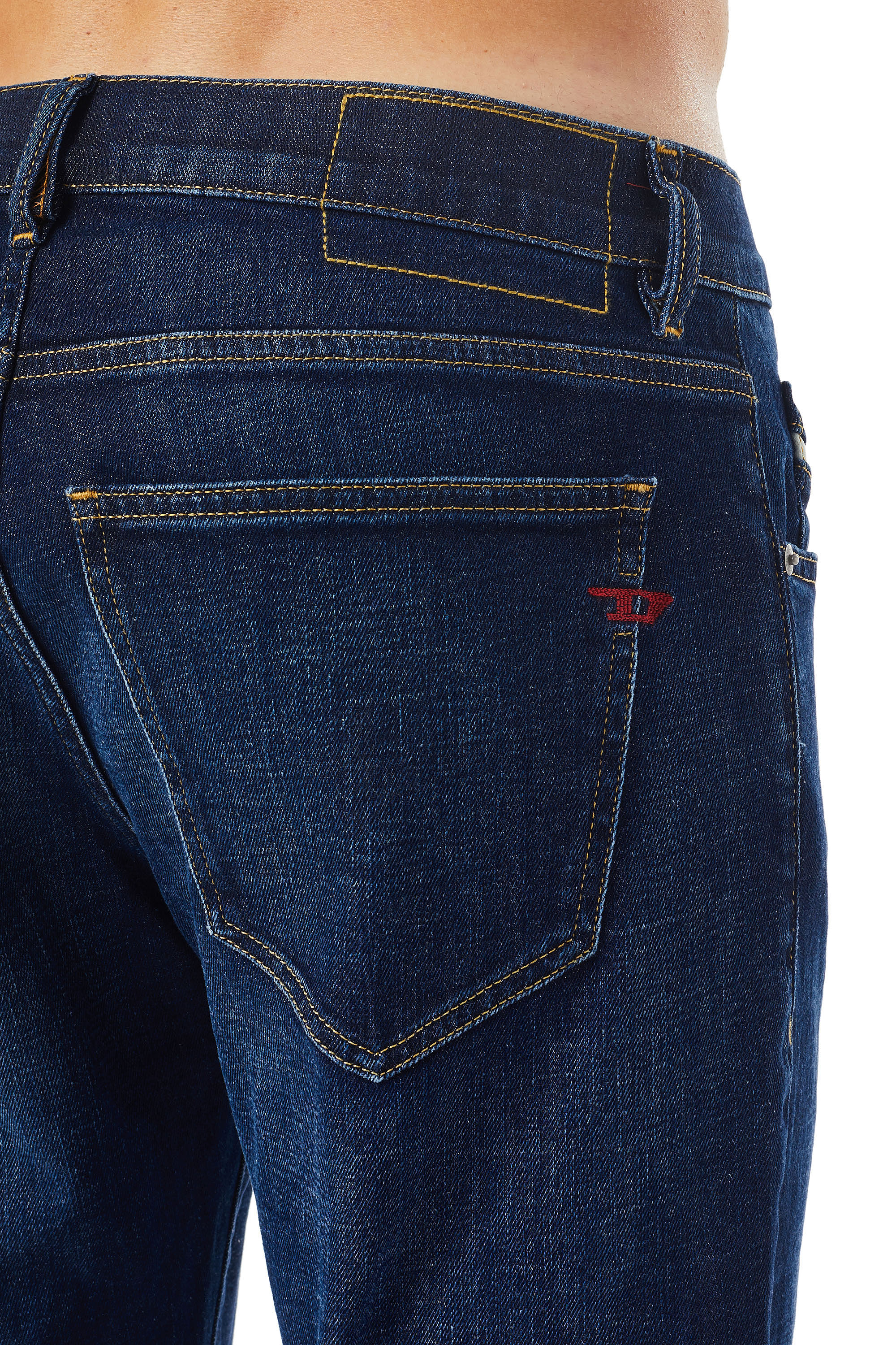 Diesel - Slim Jeans 2019 D-Strukt 09B90, Bleu Foncé - Image 3