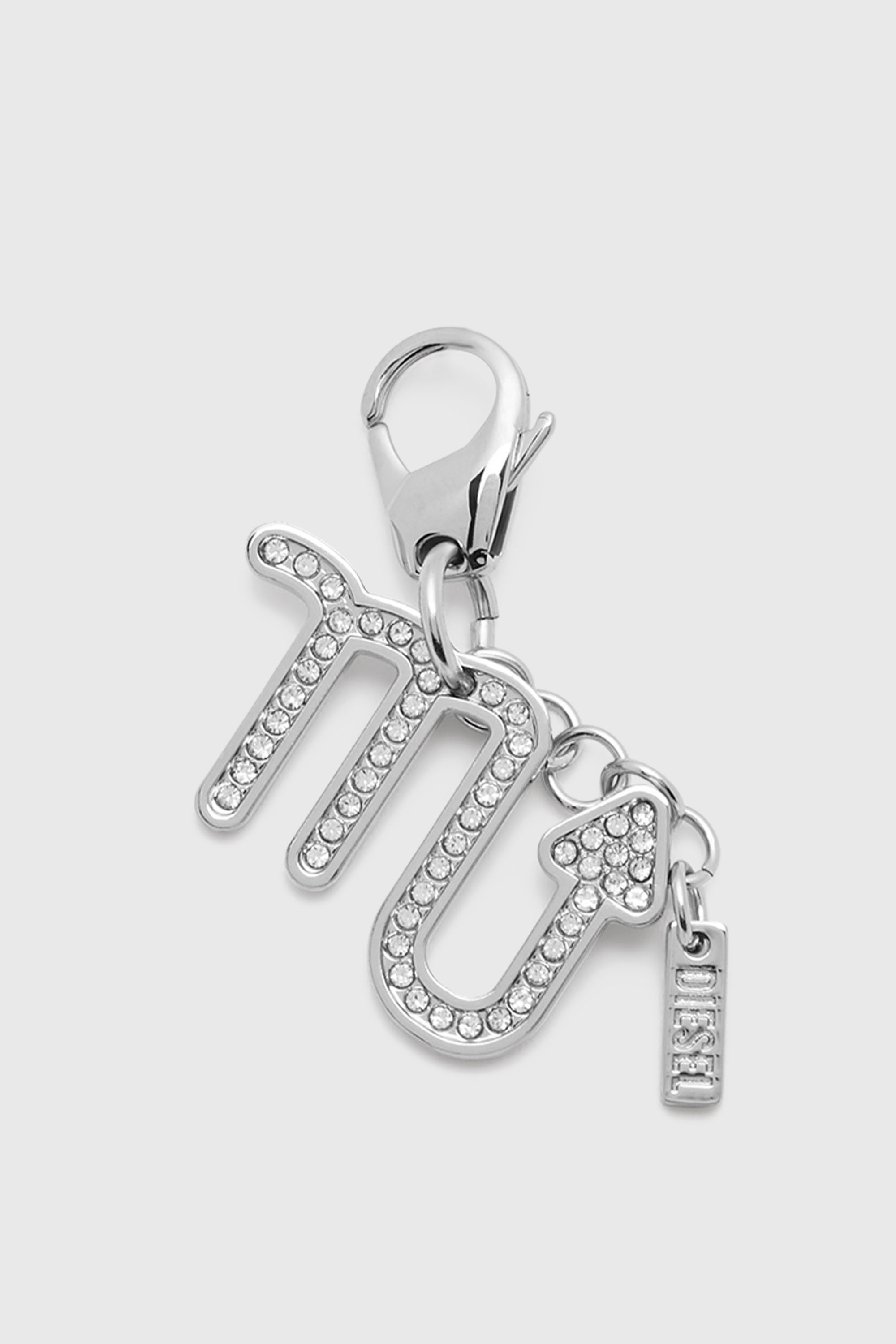 Diesel - CHARM SCORPIO, Breloque Scorpion en m&eacute;tal orn&eacute;e de strass Mixte in Gris argent&eacute; - 1