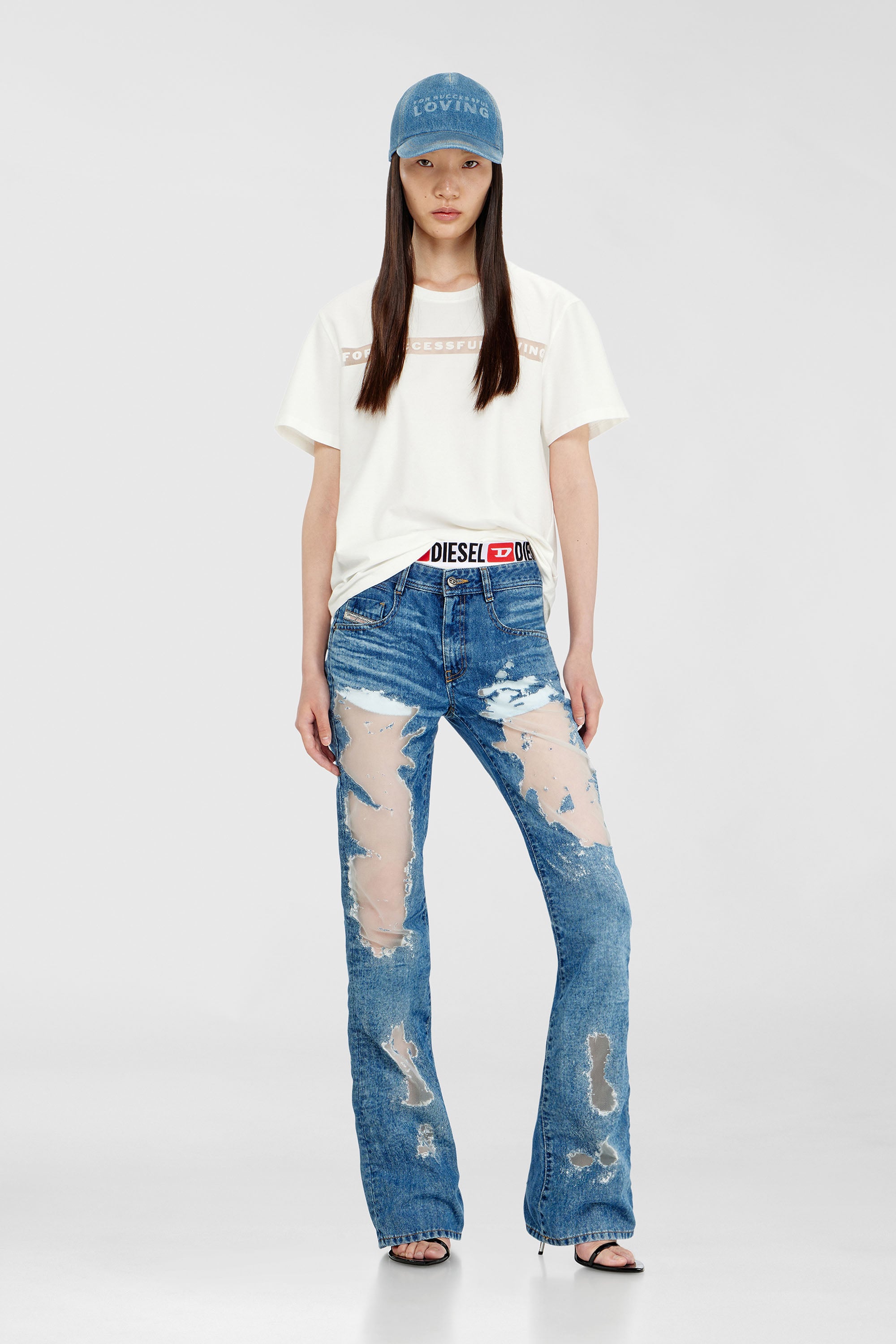 Diesel - PR-T-NOTS-CHI-R, T-shirt avec logo For Successful Loving Mixte in Blanc - 2
