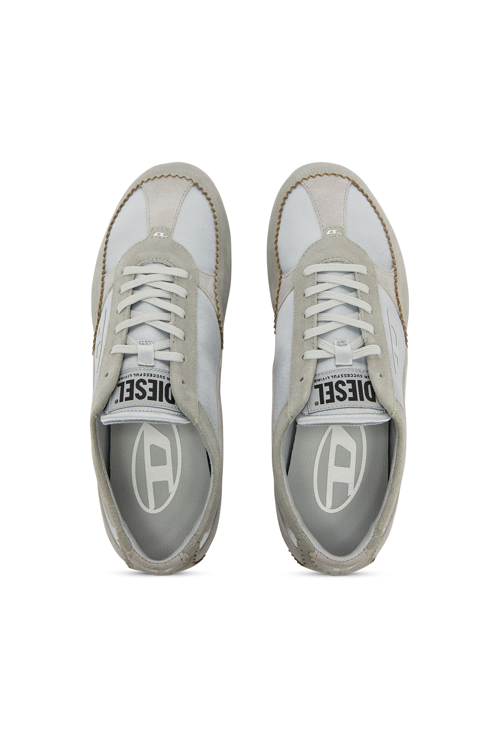 Diesel - D-MILE LOW II W, D-Mile - Sneaker avec empi&egrave;cements en su&egrave;de Femme in Bleu - 4