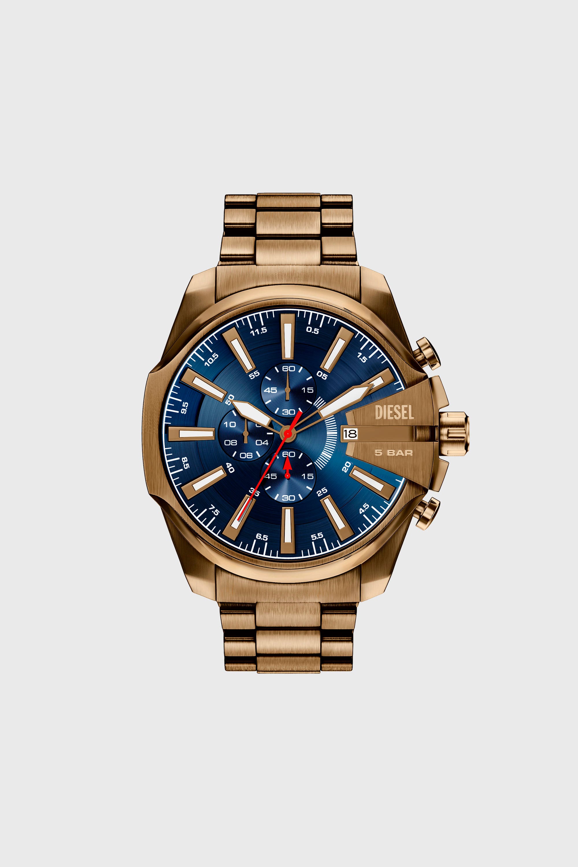 Diesel - DZ4736 WATCH, Man's Mega Chief Slim antique gold-tone stainless steel watch in Gold - 1