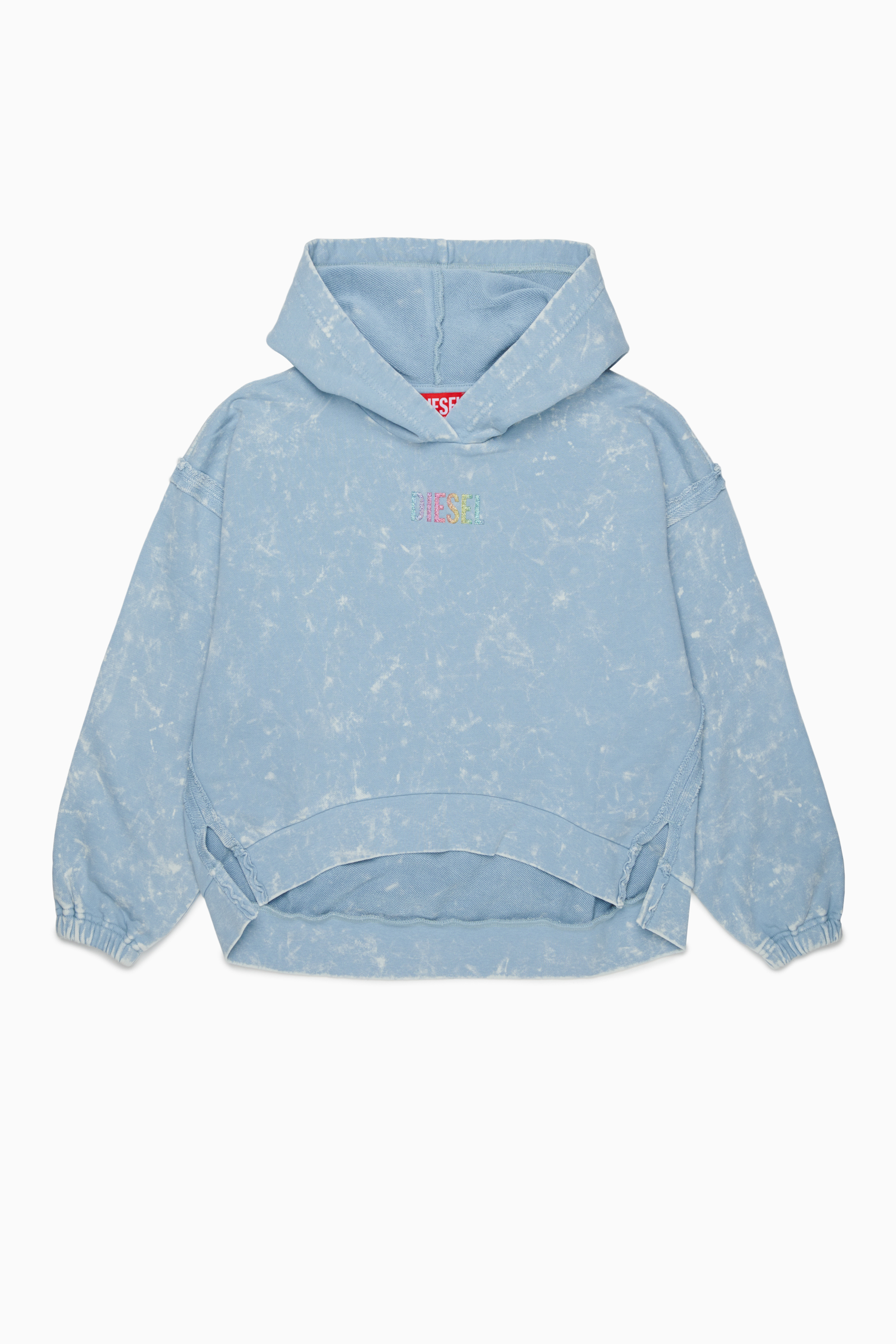 Diesel - SLOXY, Sweat &agrave; effet tie-dye avec logo arc-en-ciel Femme in Bleu - 1