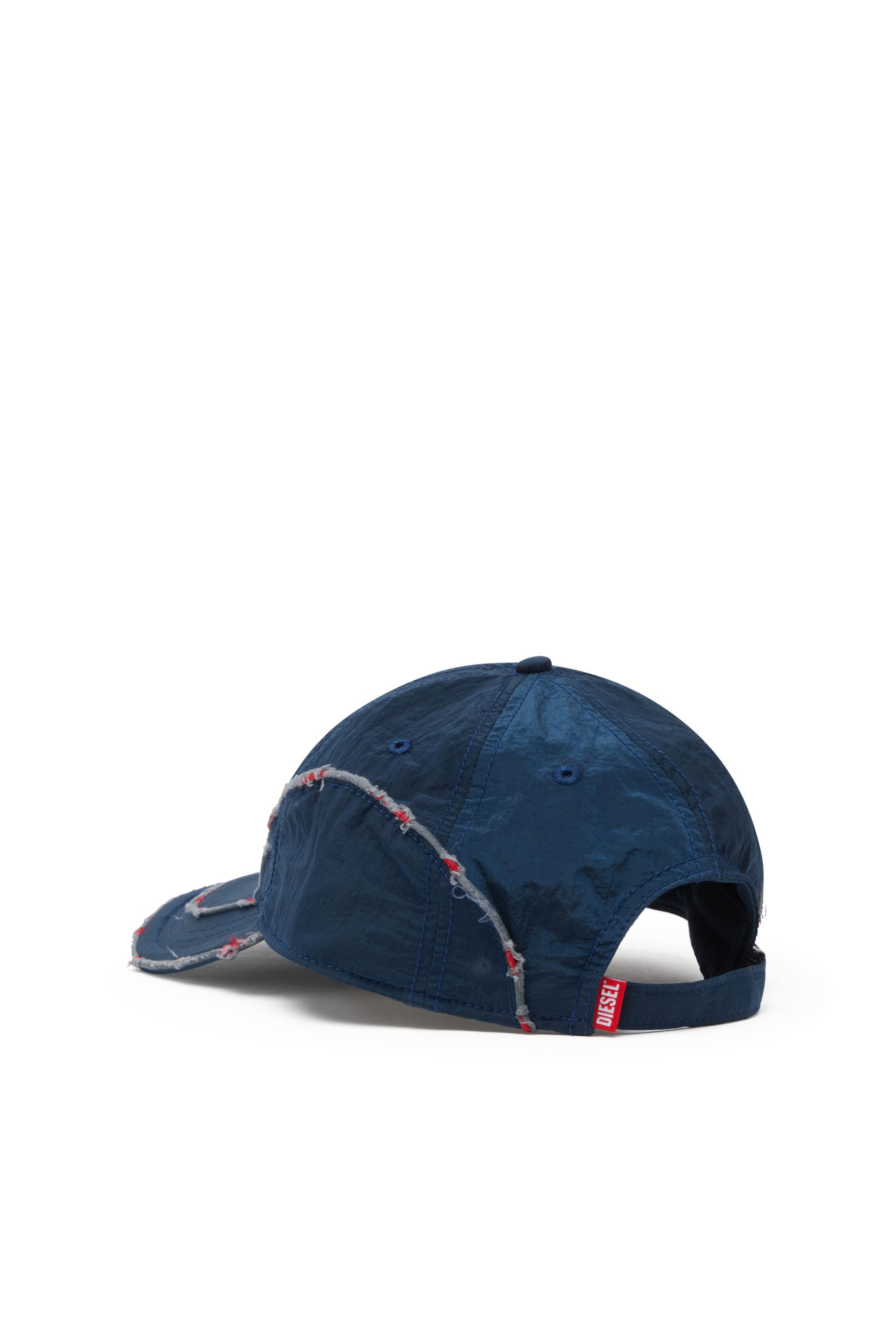 Diesel - C-ONNOR, Casquette de baseball en nylon froissé avec D ton sur ton Homme in Bleu - 2