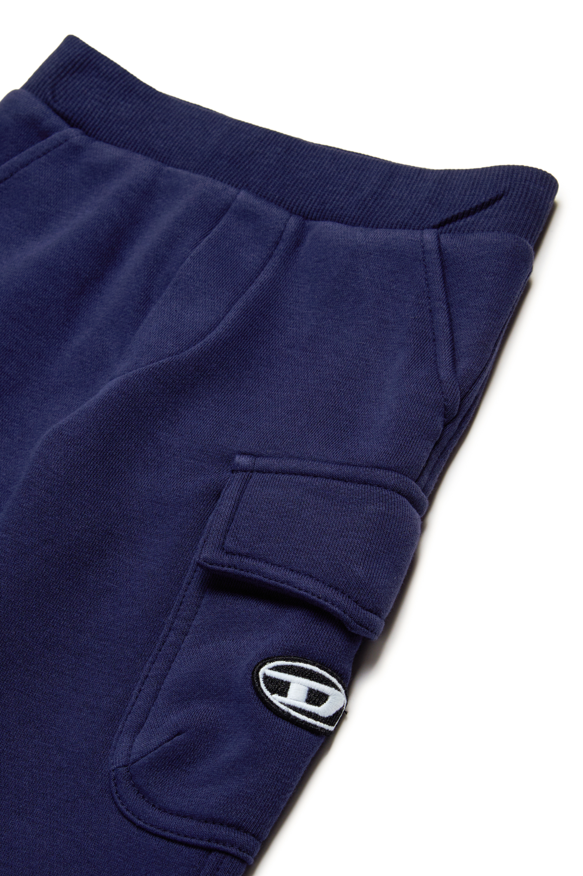 Diesel - POCKEB, Pantalon de survêtement cargo avec empiècement Oval D Homme in Bleu - 3