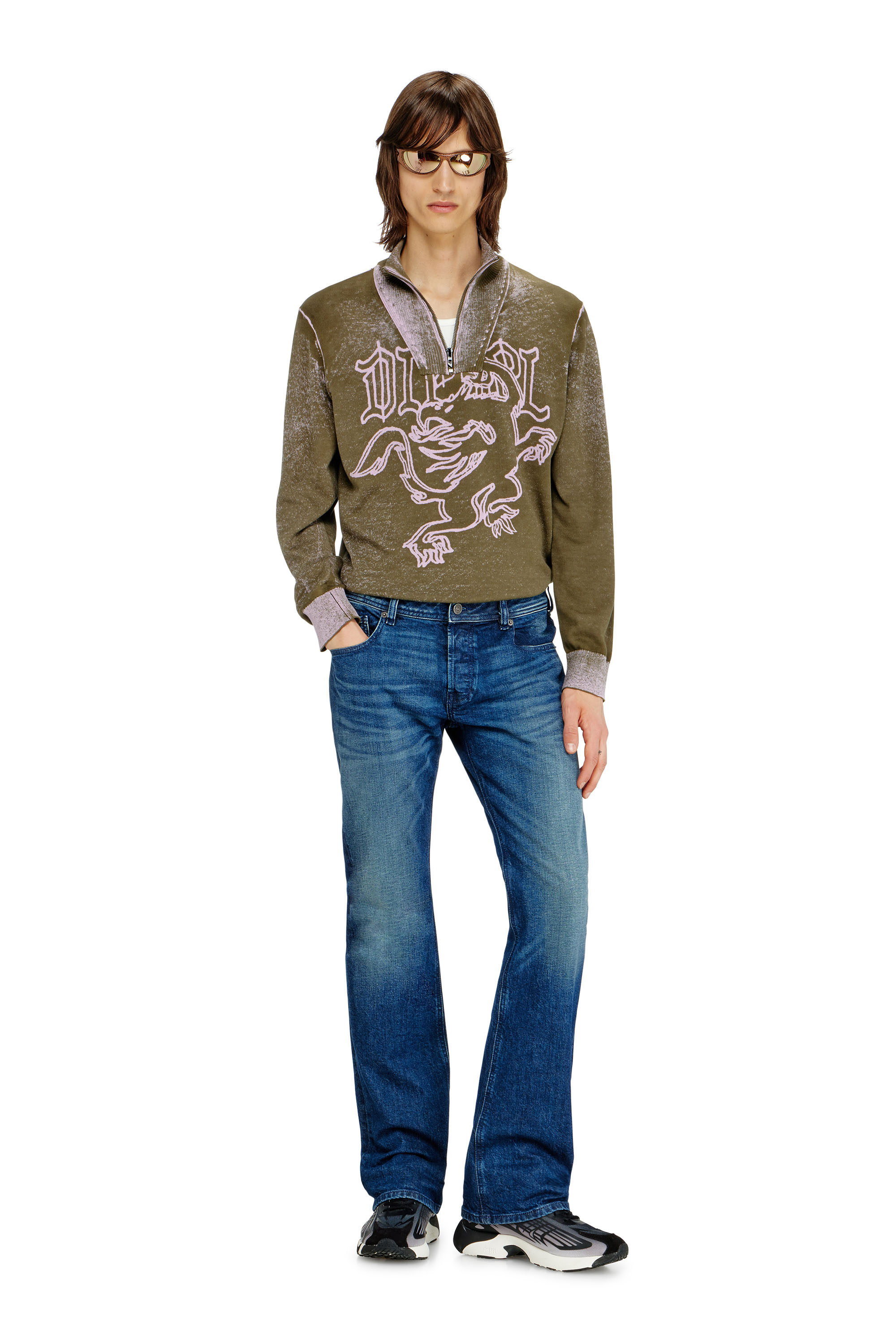 Diesel - Bootcut Jeans 2007 Zatiny 09L51 Homme, Bleu Fonc&eacute; - Image 1