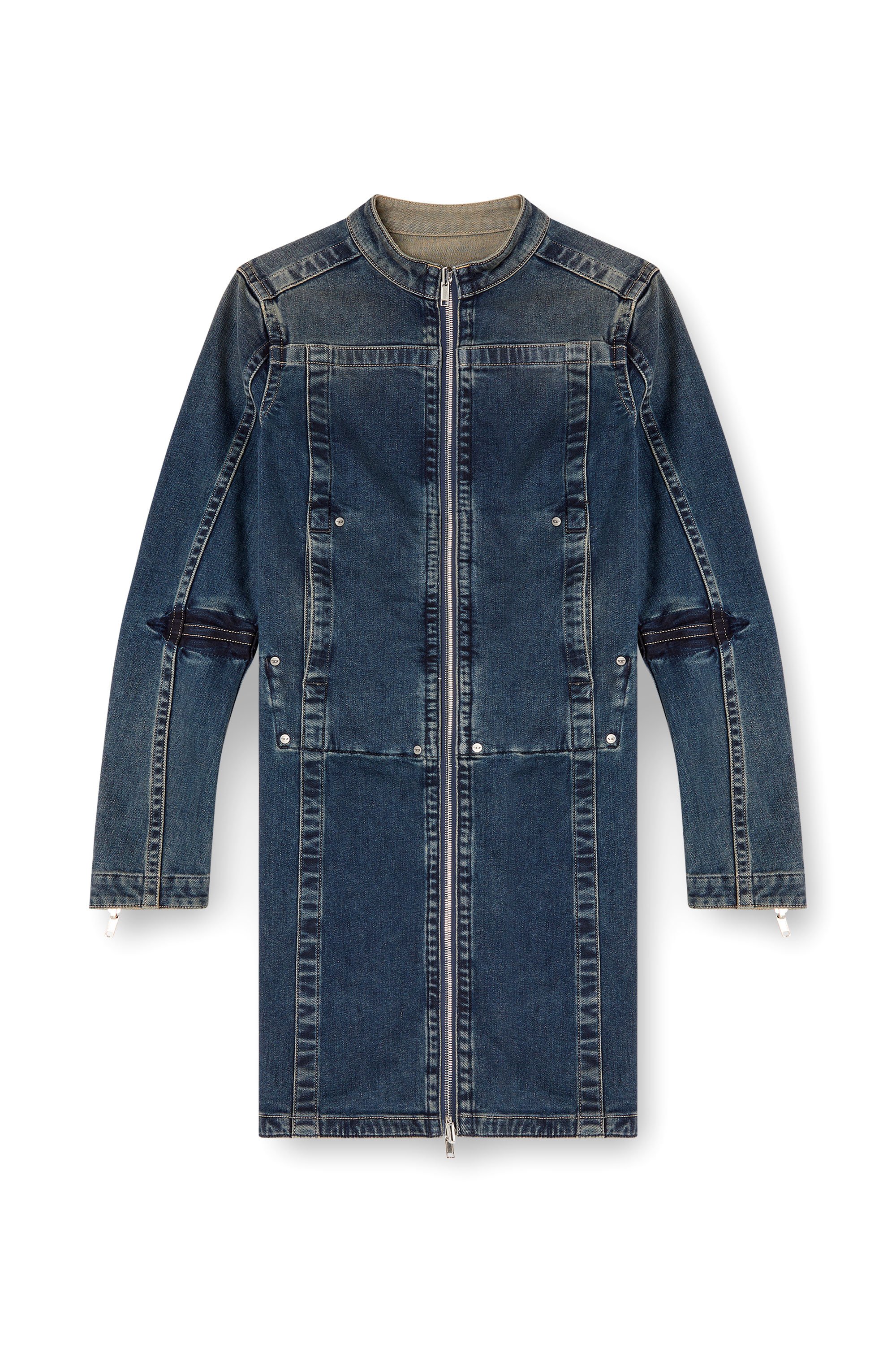 Diesel - DE-ROMI-RE, Robe courte en denim Rehab Femme in Bleu - 4