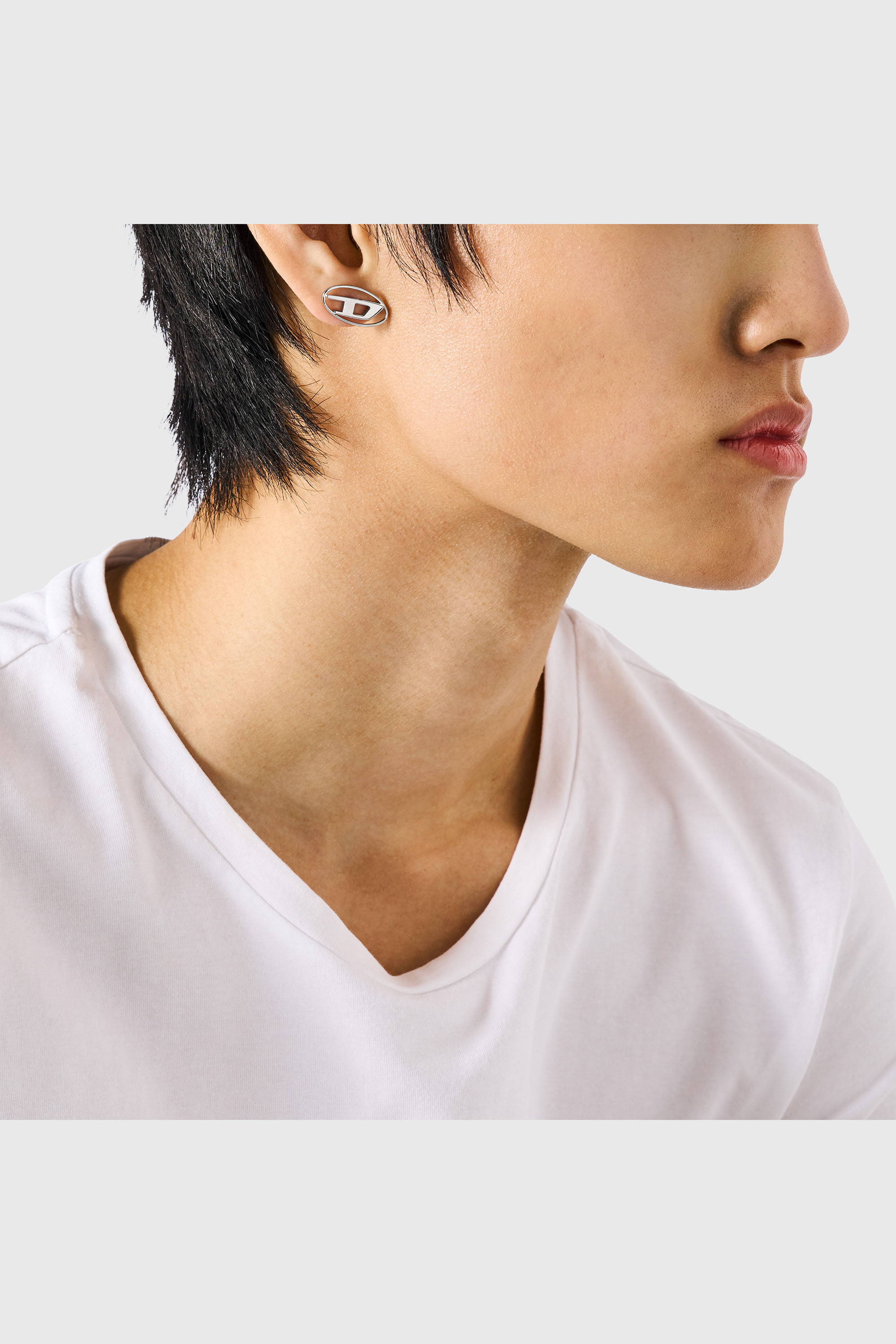 Diesel - DX1502, Boucle d'oreille en acier inoxydable Mixte in Gris argent&eacute; - 4