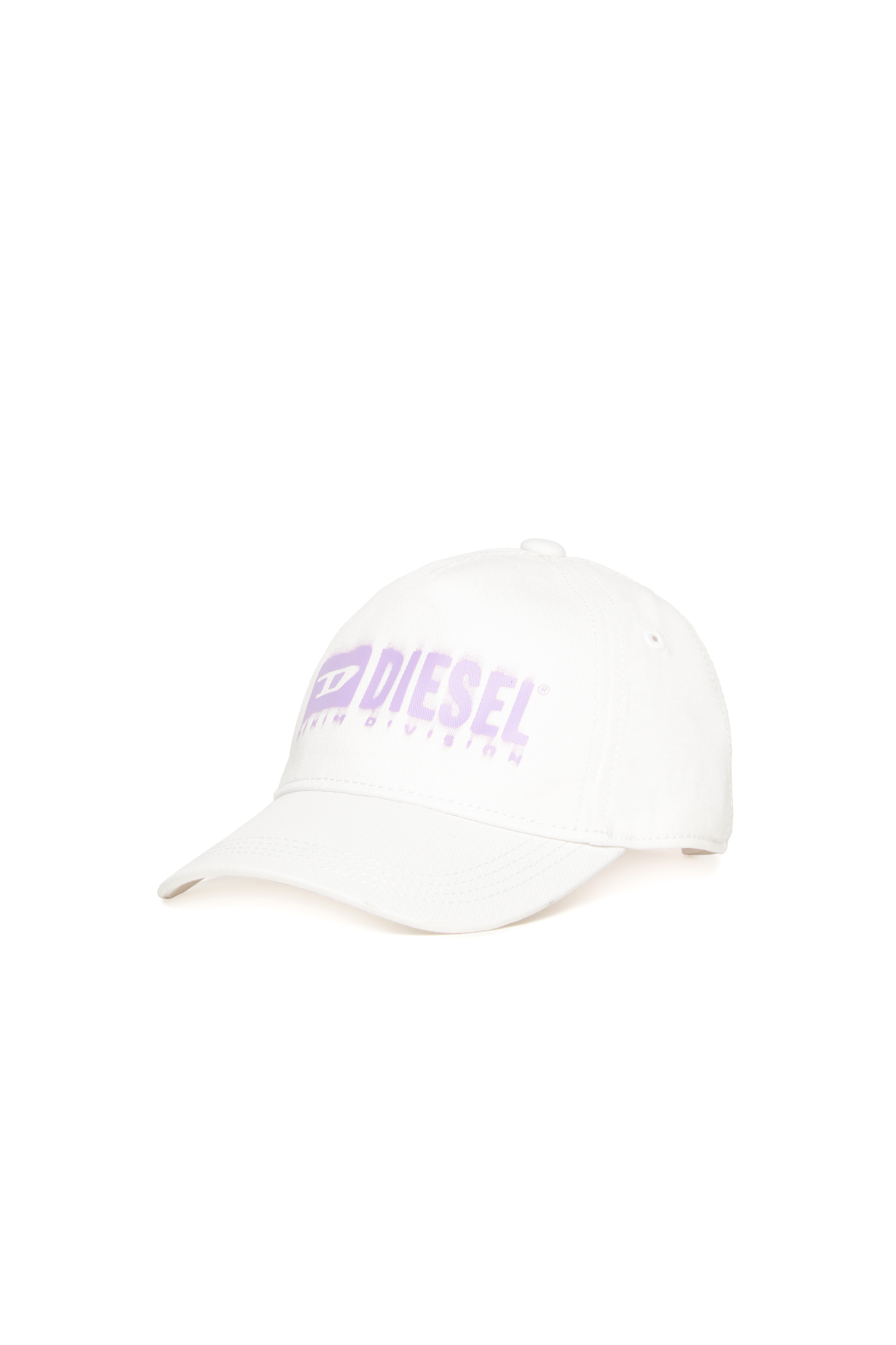 Diesel - FPRITTILB, Casquette de baseball en denim avec logo d&eacute;grad&eacute; Mixte in Blanc - 1