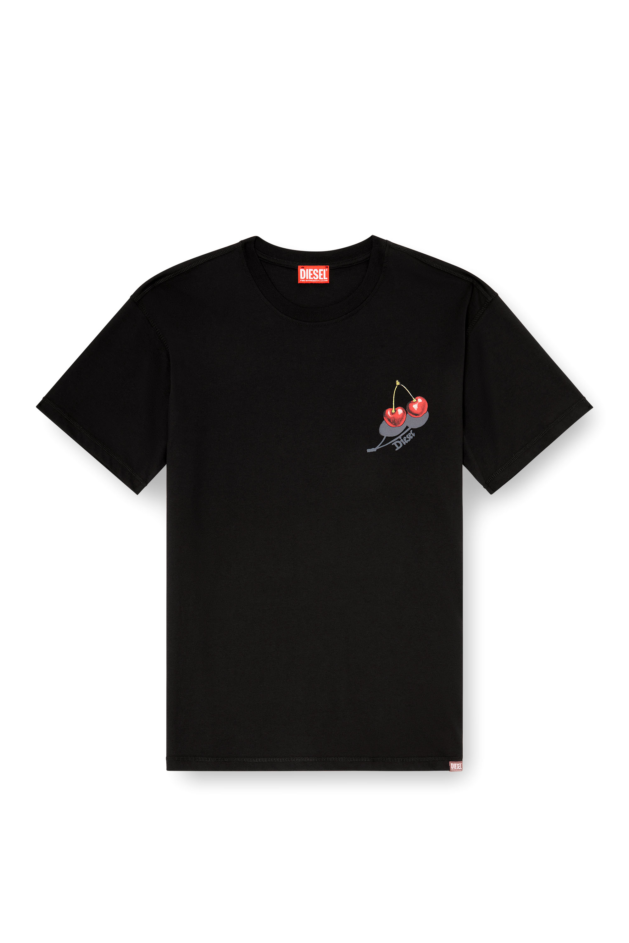 Diesel - SV-T-NORM-CHER, T-shirt en coton avec motif cerise Mixte in Noir - 4