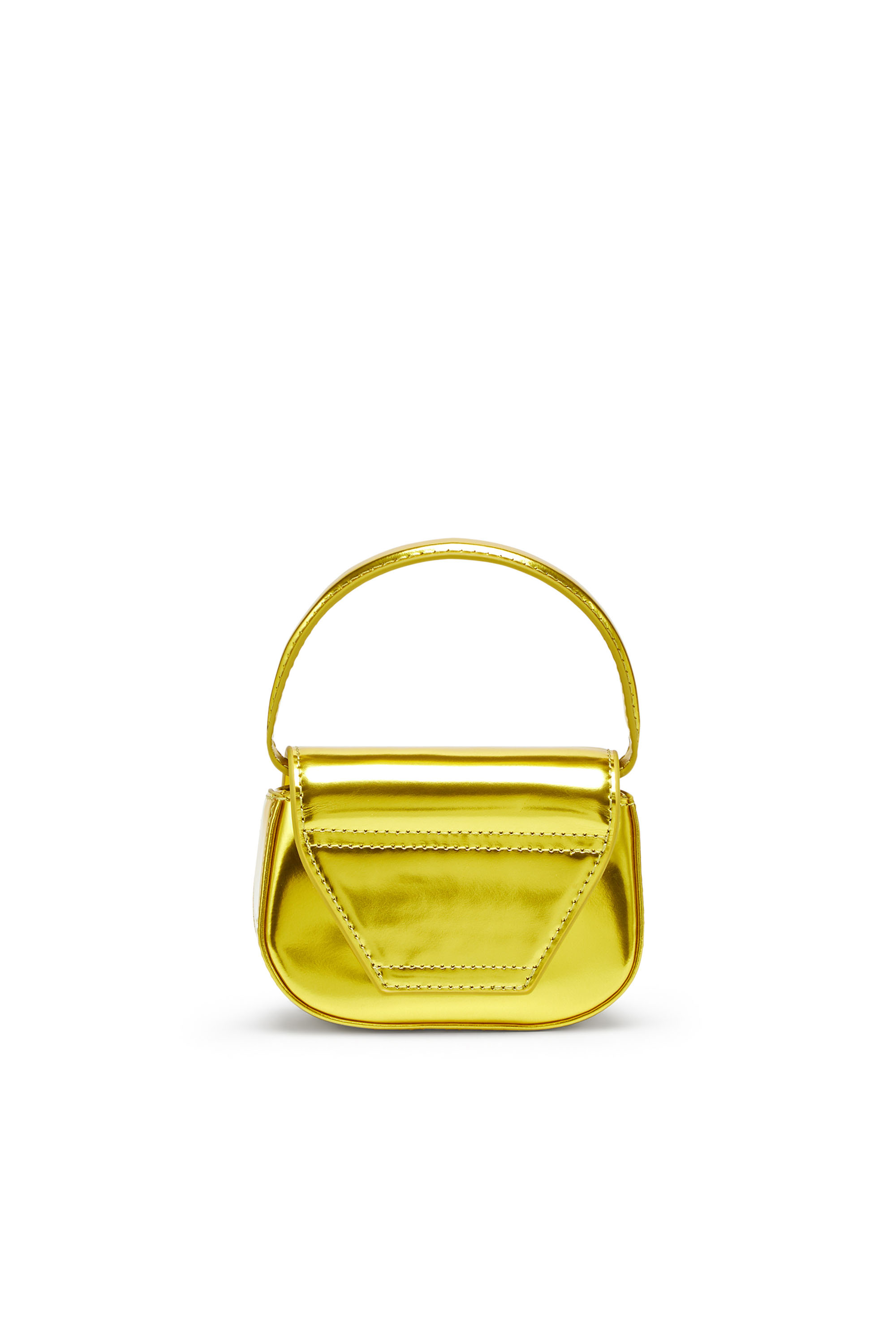 Diesel - 1DR-XS-S, Woman 1DR-XS-S-Iconic mini bag in mirrored leather in Yellow - Image 2