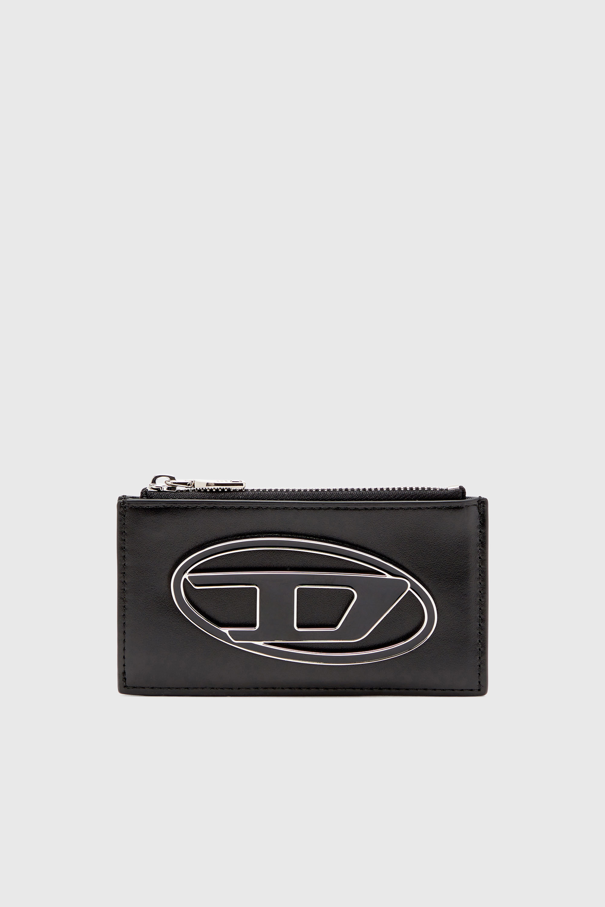 Diesel - 1DR CARD HOLDER III, Porte-cartes plat en cuir nappa Femme in Noir - 1