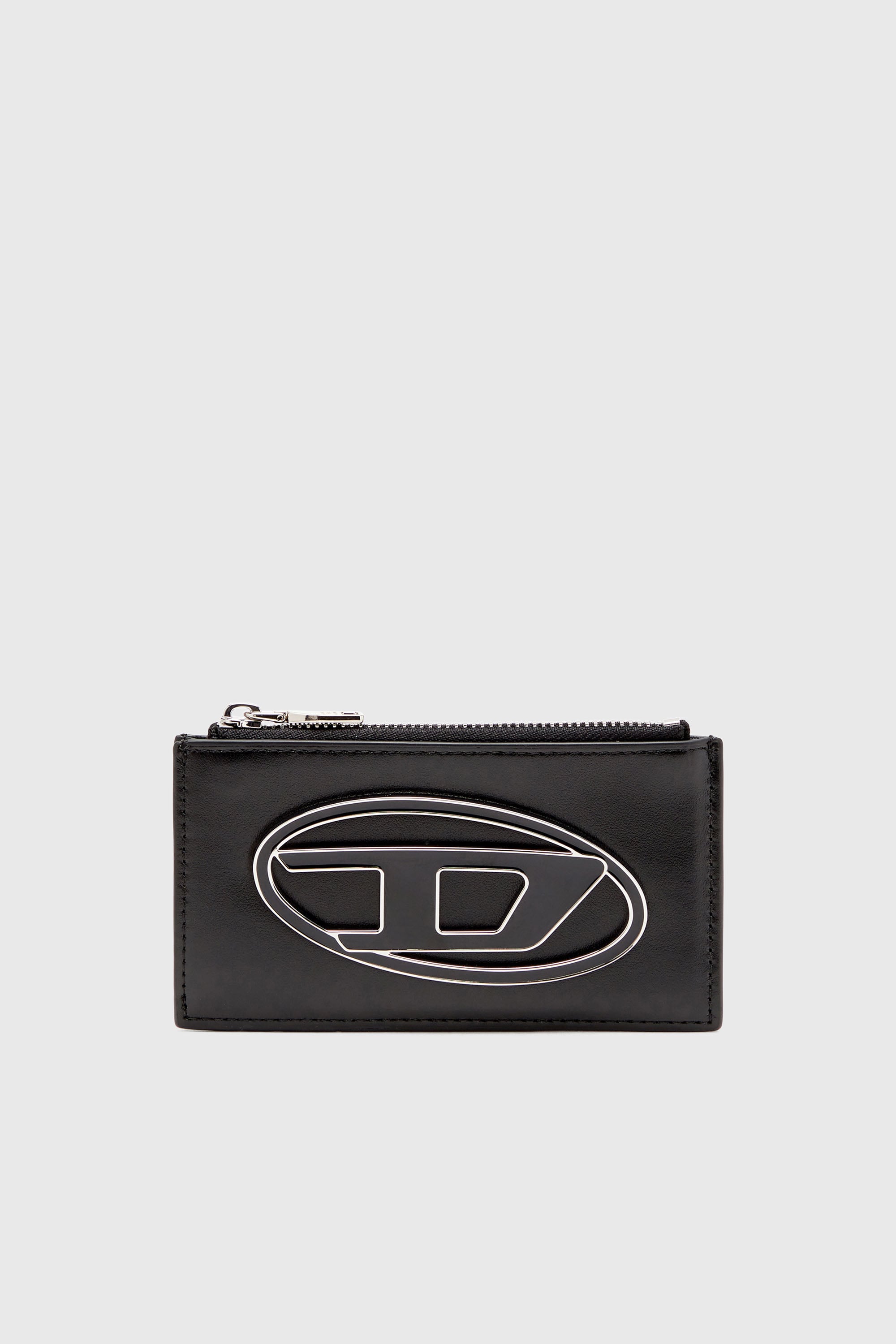 Diesel - 1DR CARD HOLDER III, Porte-cartes plat en cuir nappa Femme in Noir - 1